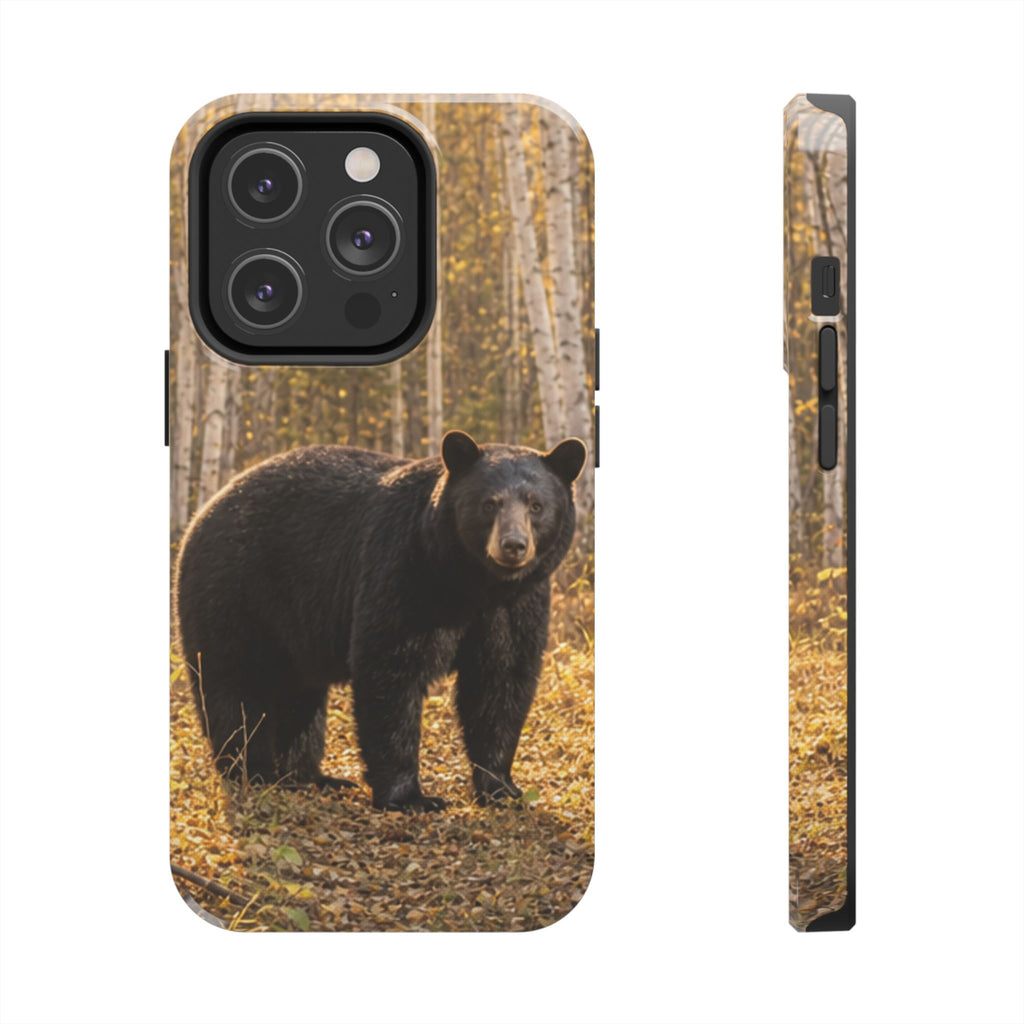 Black Bear Forest Phone Case | Tough Phone Case
