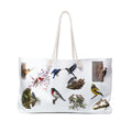 Weekender Bag/Bird Illustration / Botanical Songbird Travel Tote