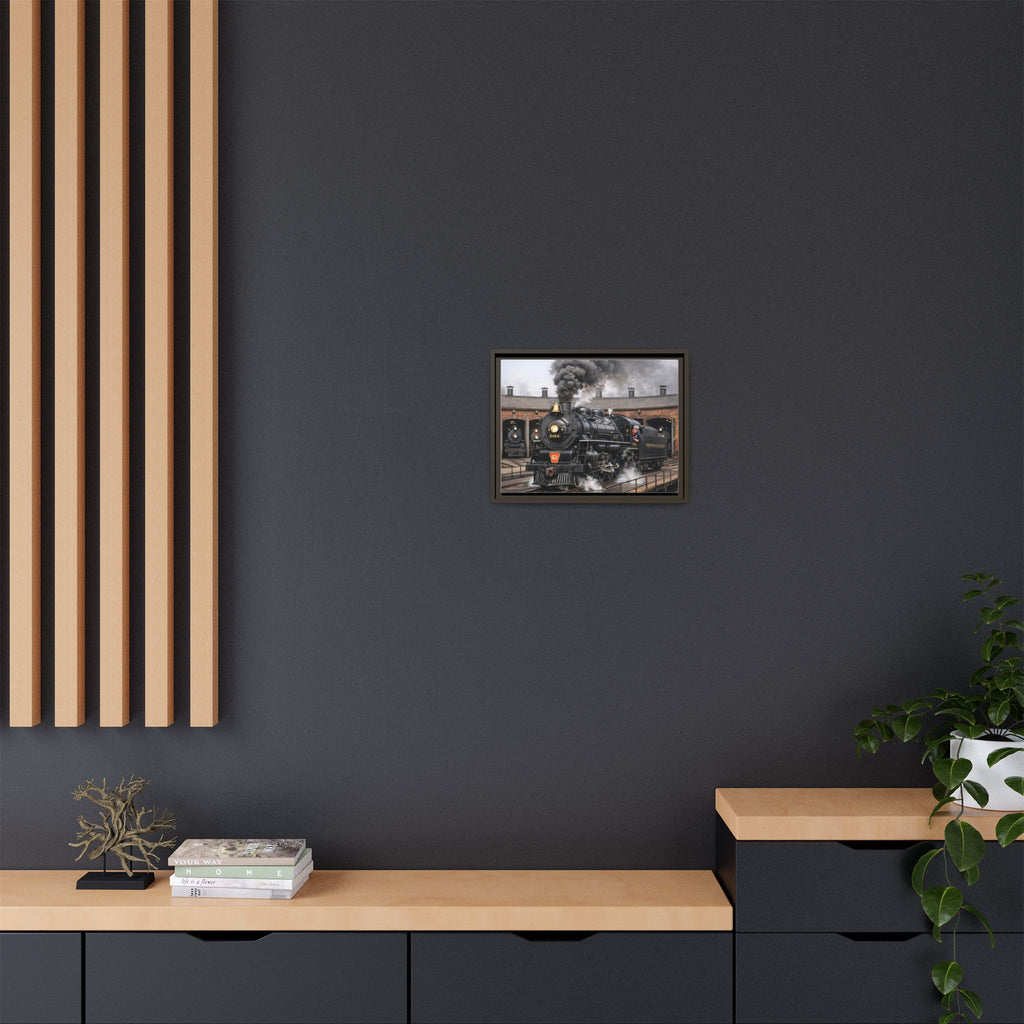 Framed Steam Train/Matte Canvas60 (Multi-color)