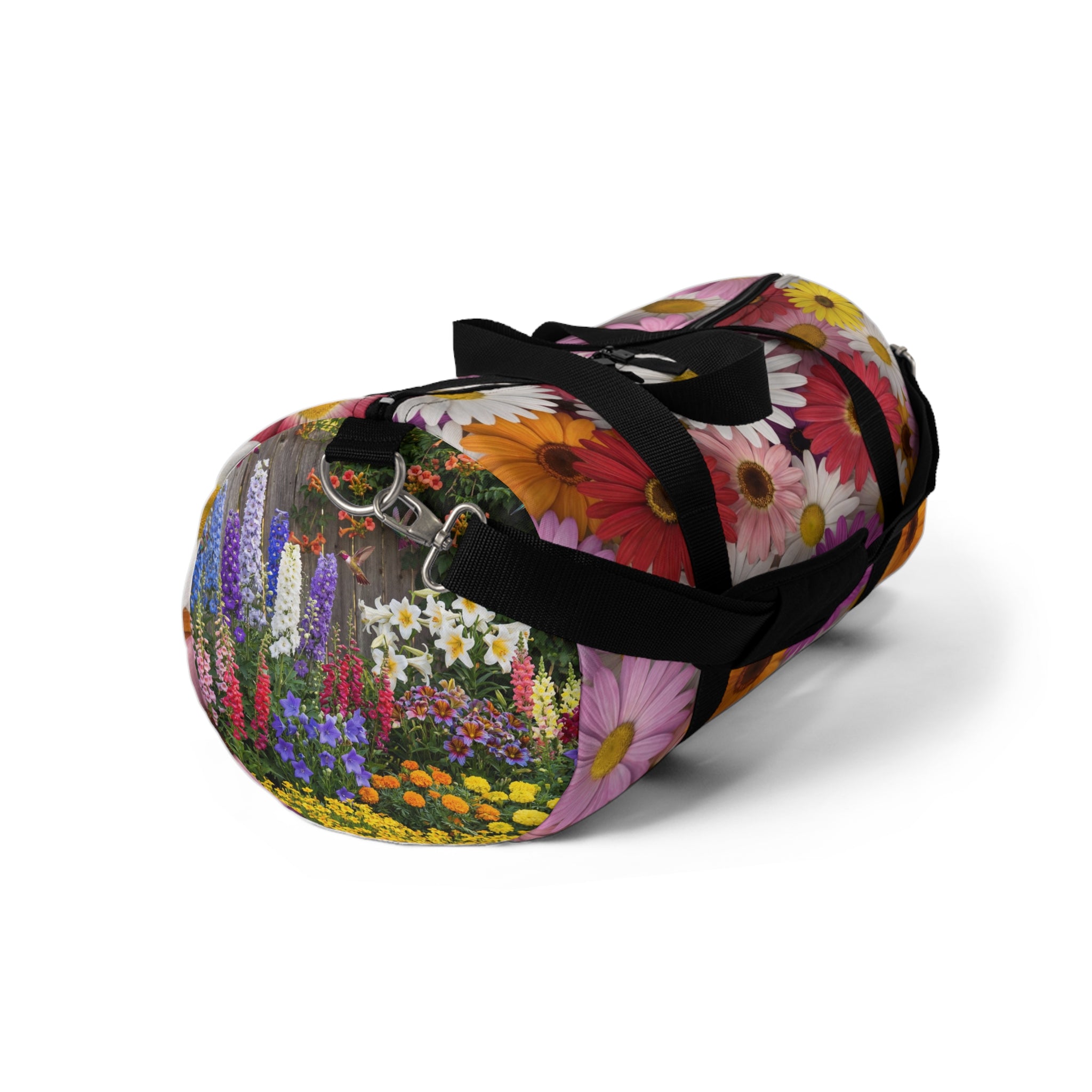 Floral Daisy Duffel Bag — Colorful Travel & Gym Bag