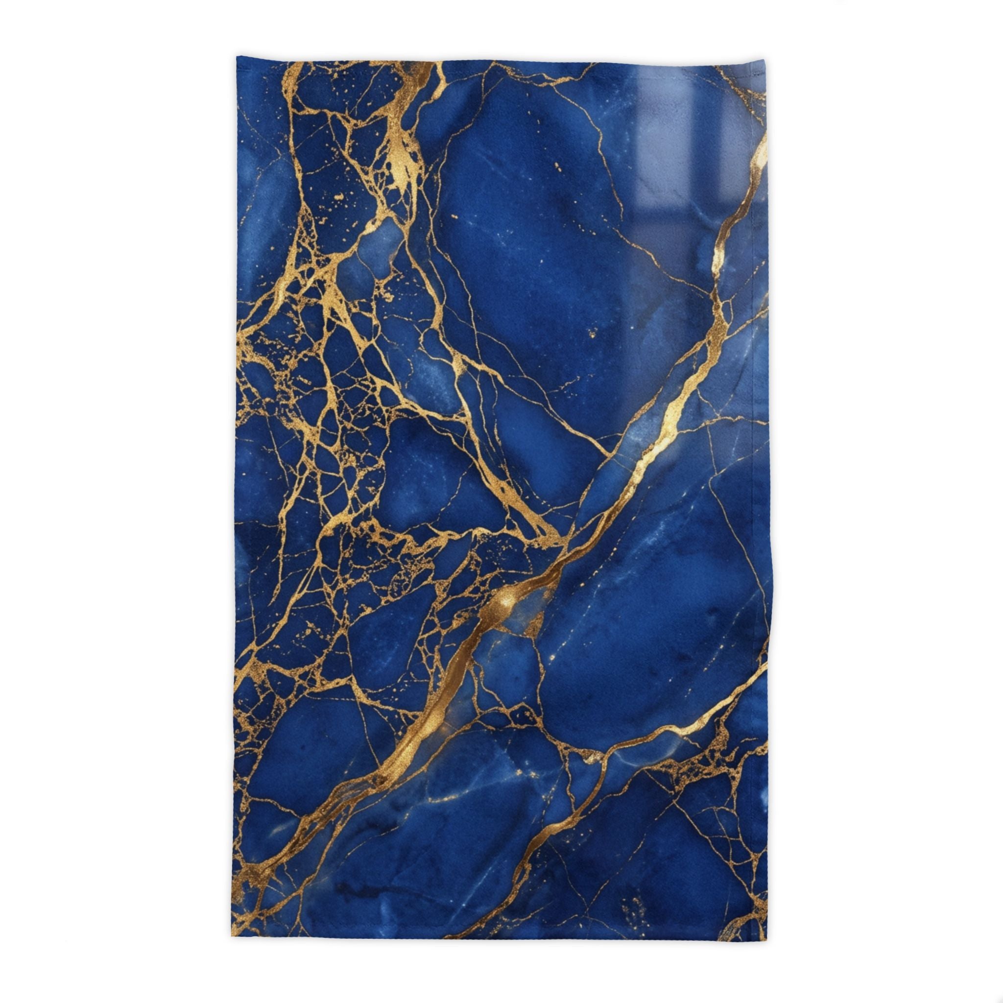 Blue Gold Marble Tablecloth | Navy Marble Print Tablecloth