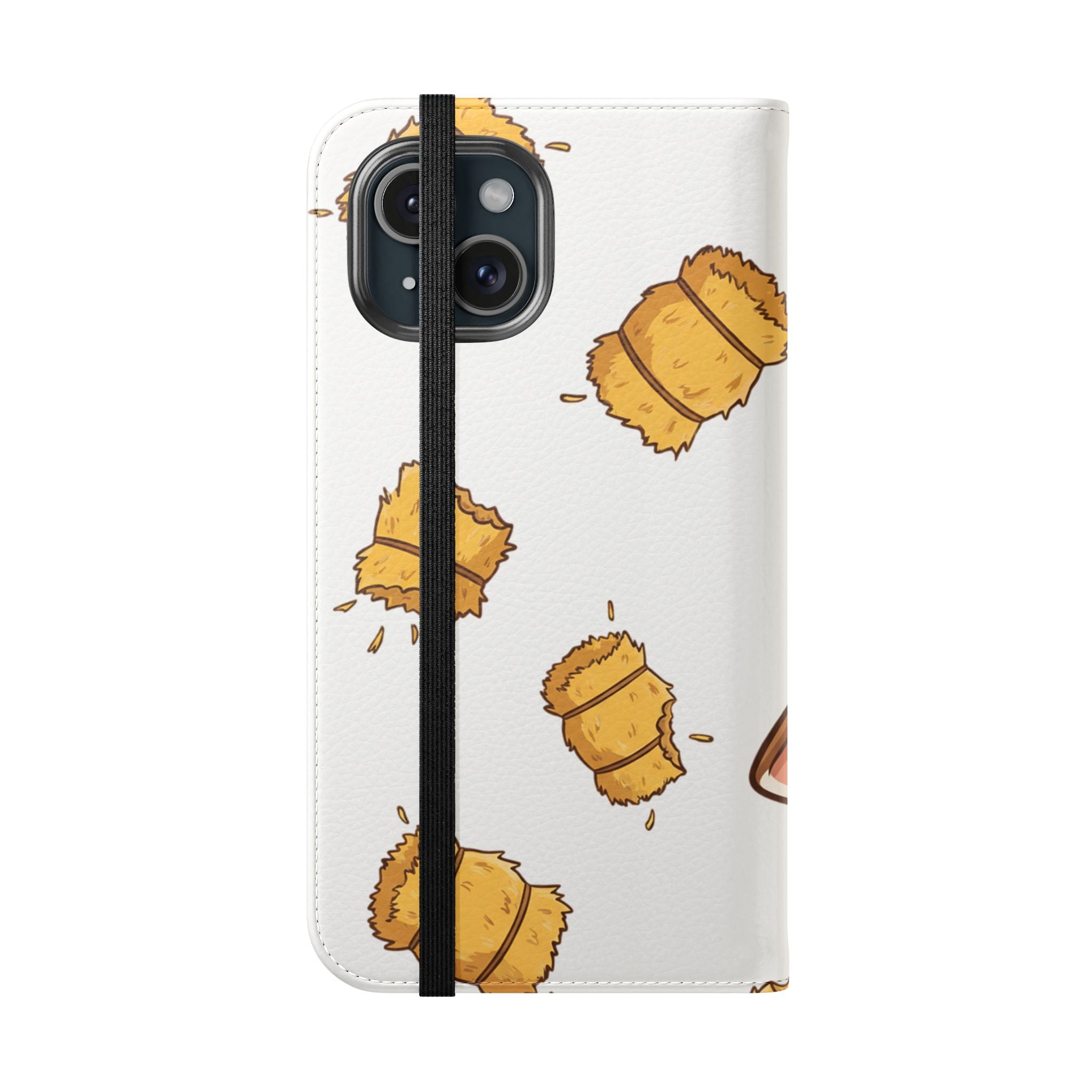 Cow & Hay Pattern Flip Case/ Cute Farm Animal Phone Wallet
