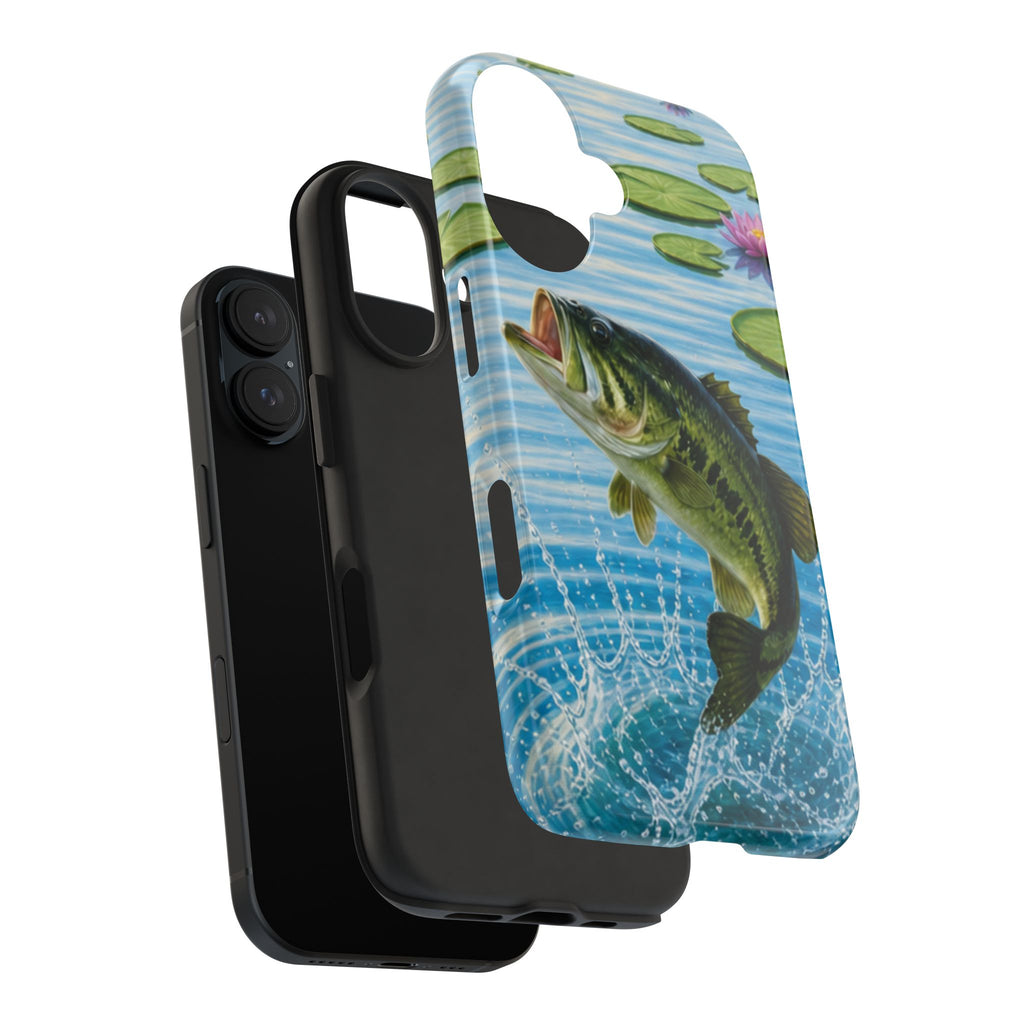 Largemouth Bass Jumping Phone Case | Tough Phone Case