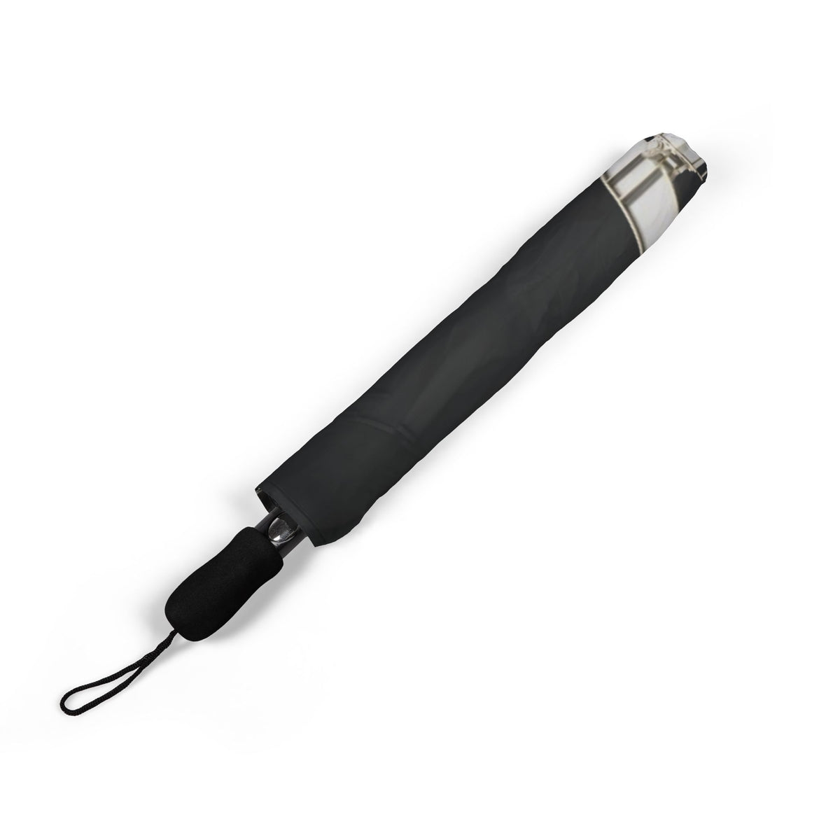 Oil Pumpjack Illustration Umbrella | Foldable Semi-Automatic Travel Umbrella
