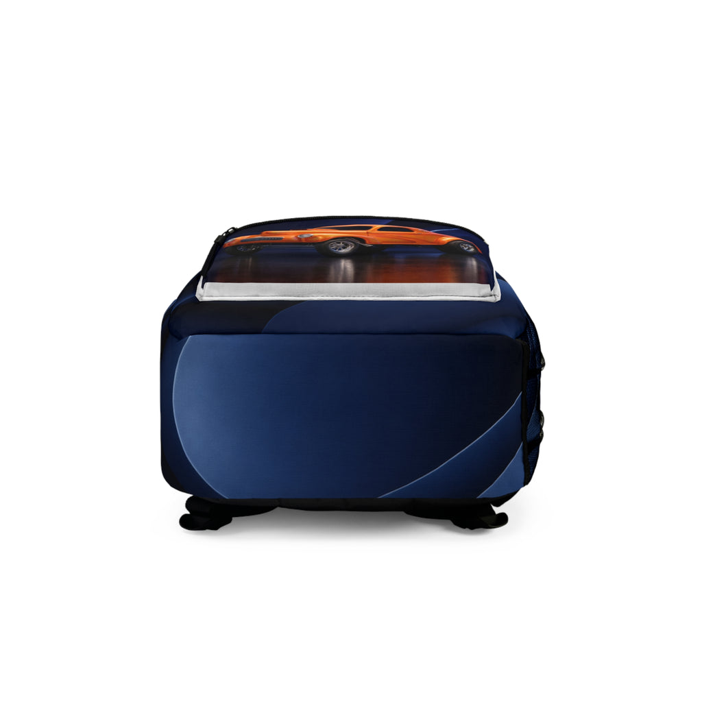Abstract Orange Classic Car Backpack | Retro Hot Rod Design