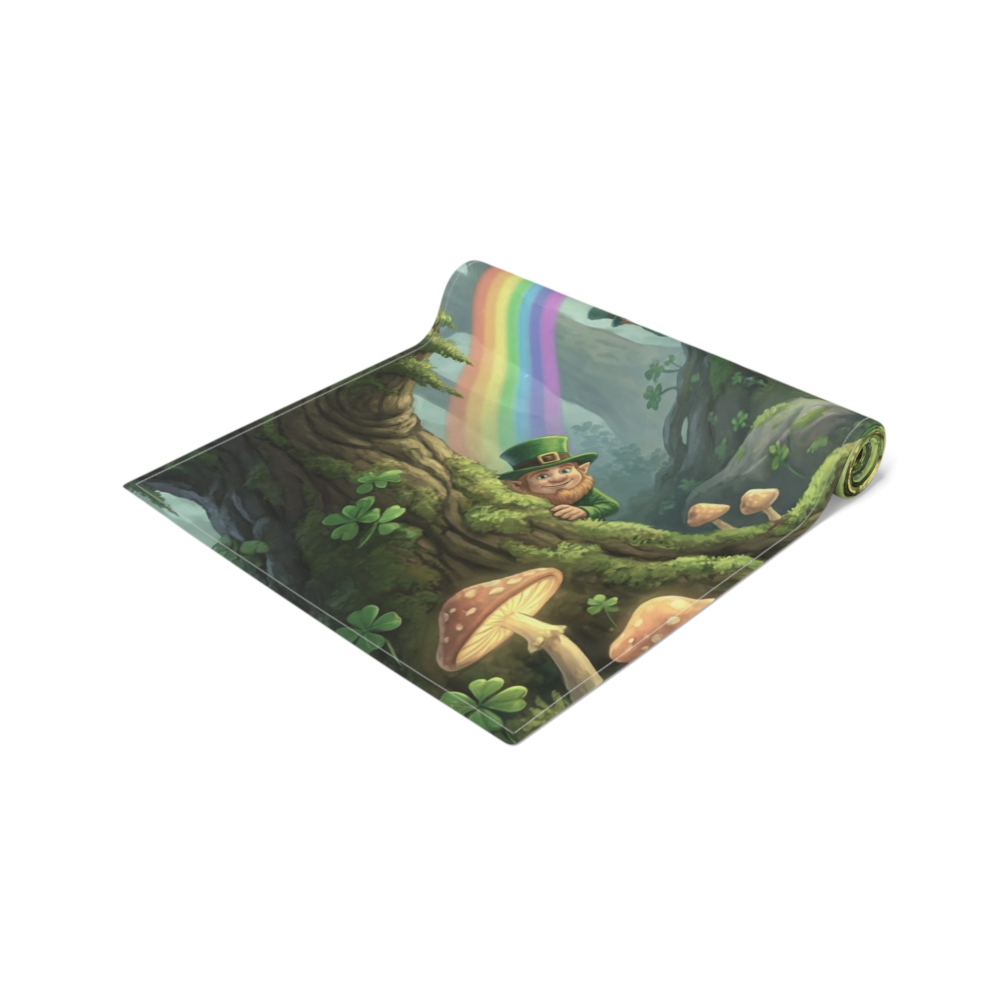 Leprechaun Pot of Gold Table Runner | St. Patrick's Day Rainbow Decor
