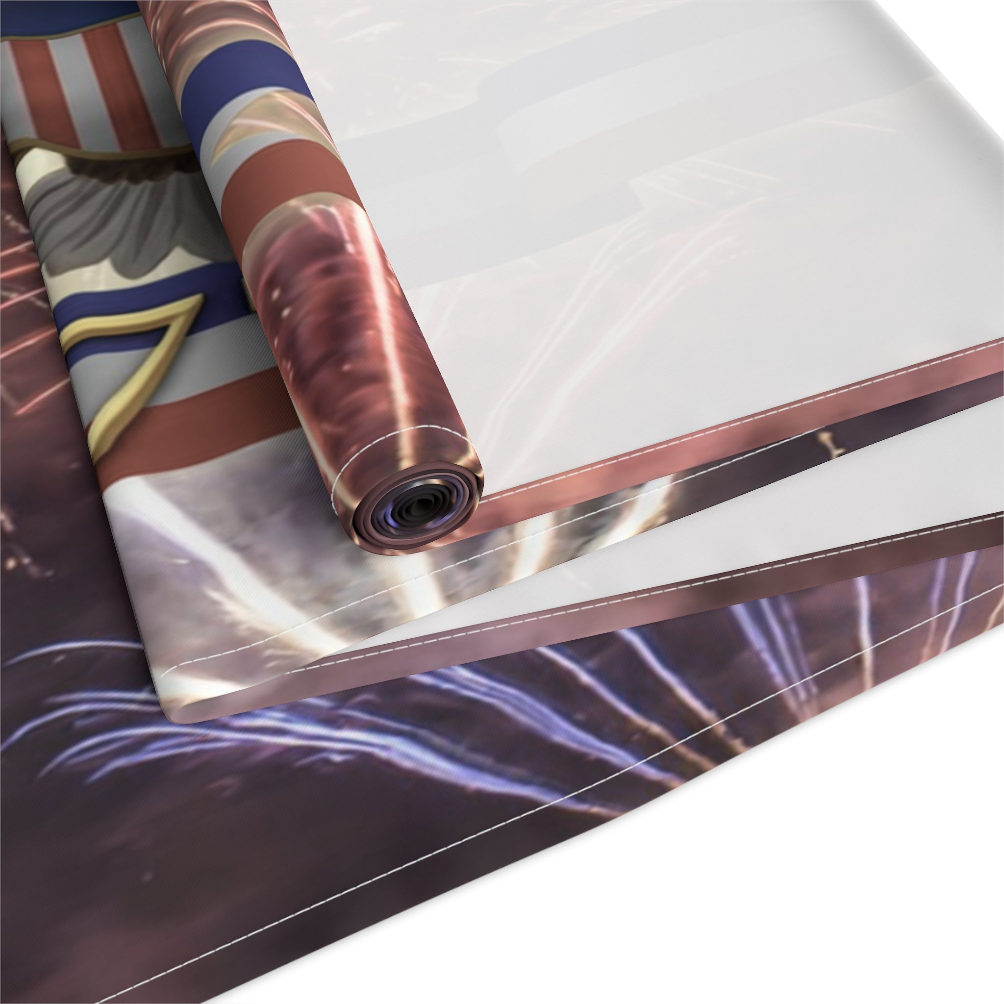 American Eagle with Fireworks Table Runner | Cotton Poly
