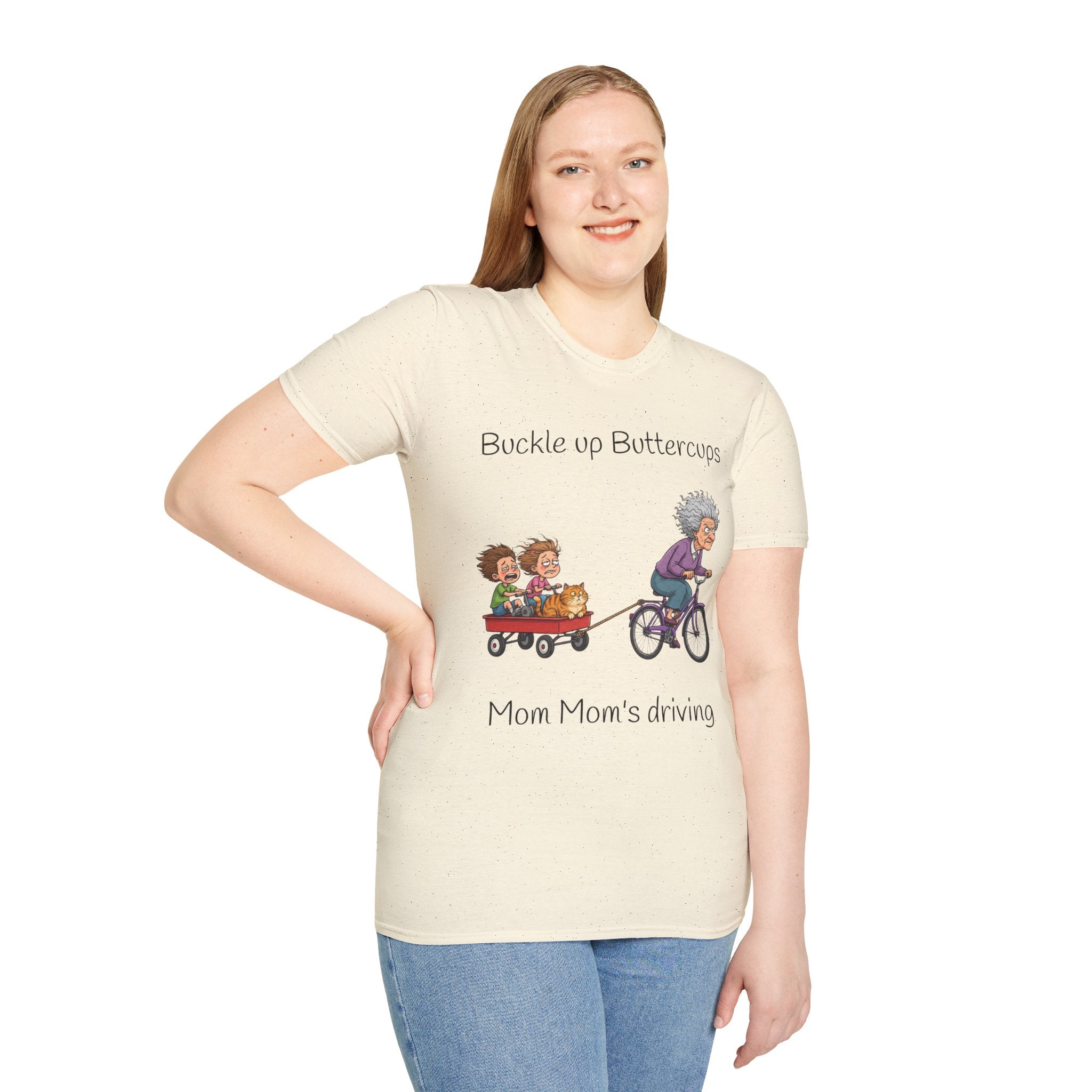 T-Shirt Buckle Up Buttercups Mom Mom Driving| Funny Grandma Tee