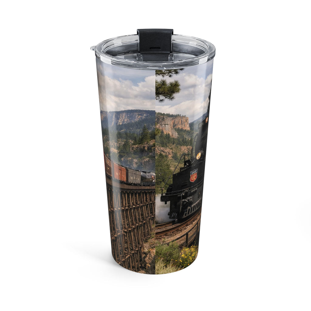 Union Pacific Steam Train Tumbler 20oz | Vintage Locomotive Travel Cup