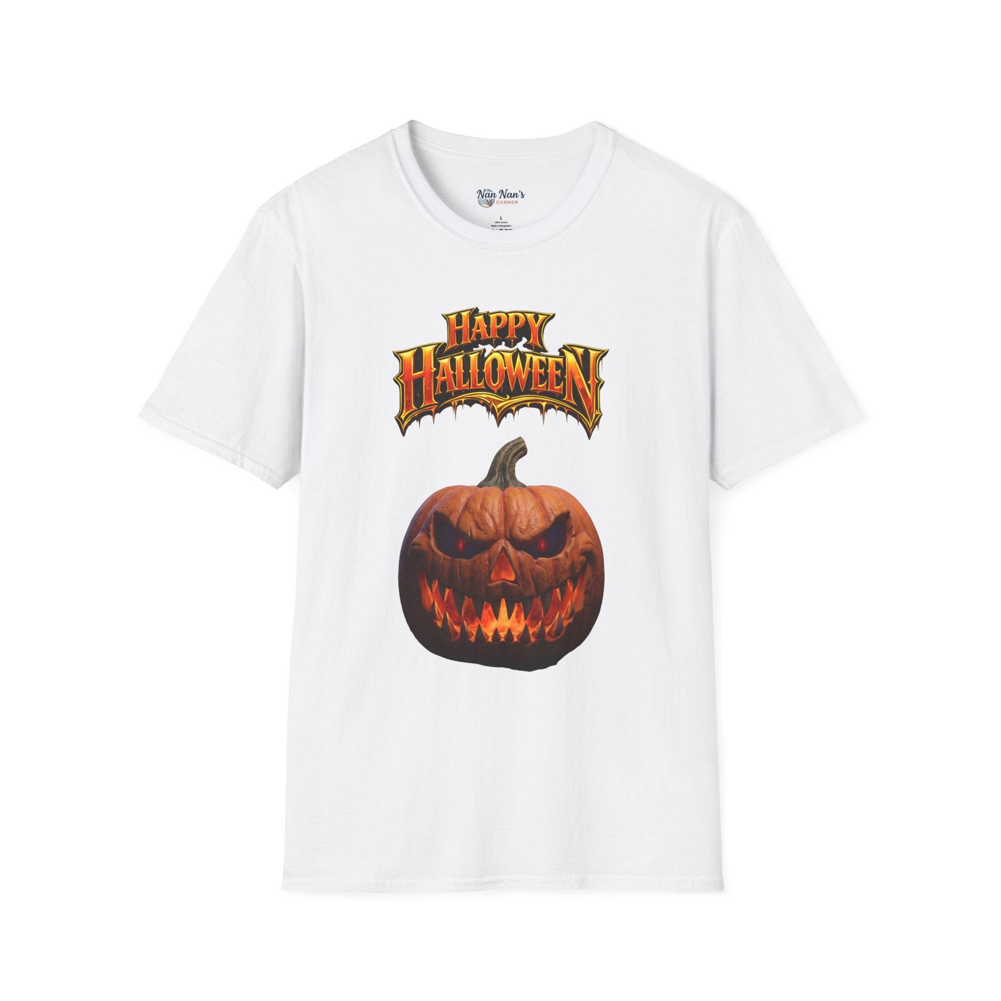 Happy Halloween Pumpkin T-Shirt | Jack-O'-Lantern Graphic Tee