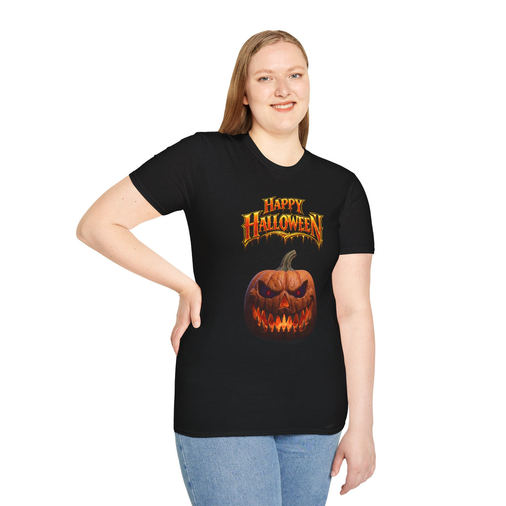 Happy Halloween Pumpkin T-Shirt | Jack-O'-Lantern Graphic Tee