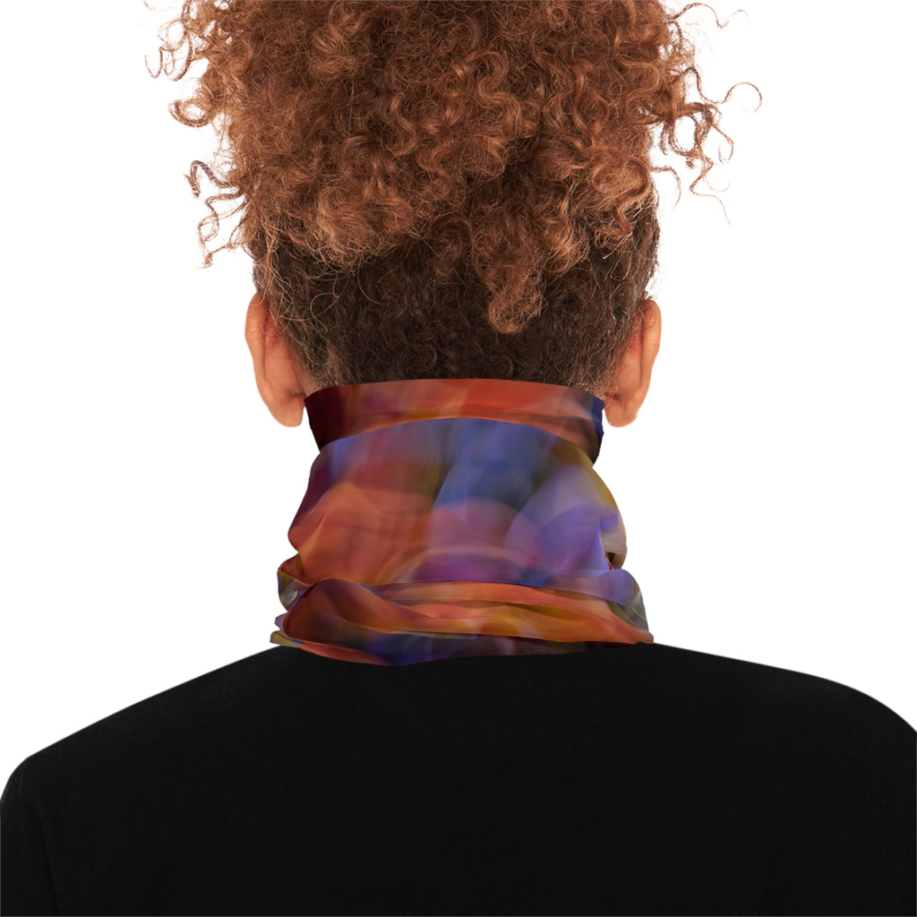 Abstract Floral Blur Neck Gaiter | Colorful Swirl Pattern