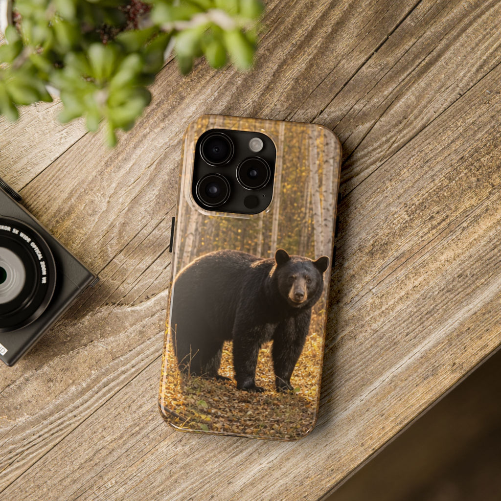 Black Bear Forest Phone Case | Tough Phone Case