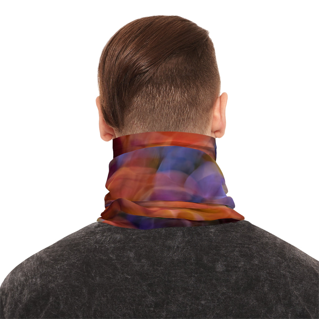 Abstract Floral Blur Neck Gaiter | Colorful Swirl Pattern