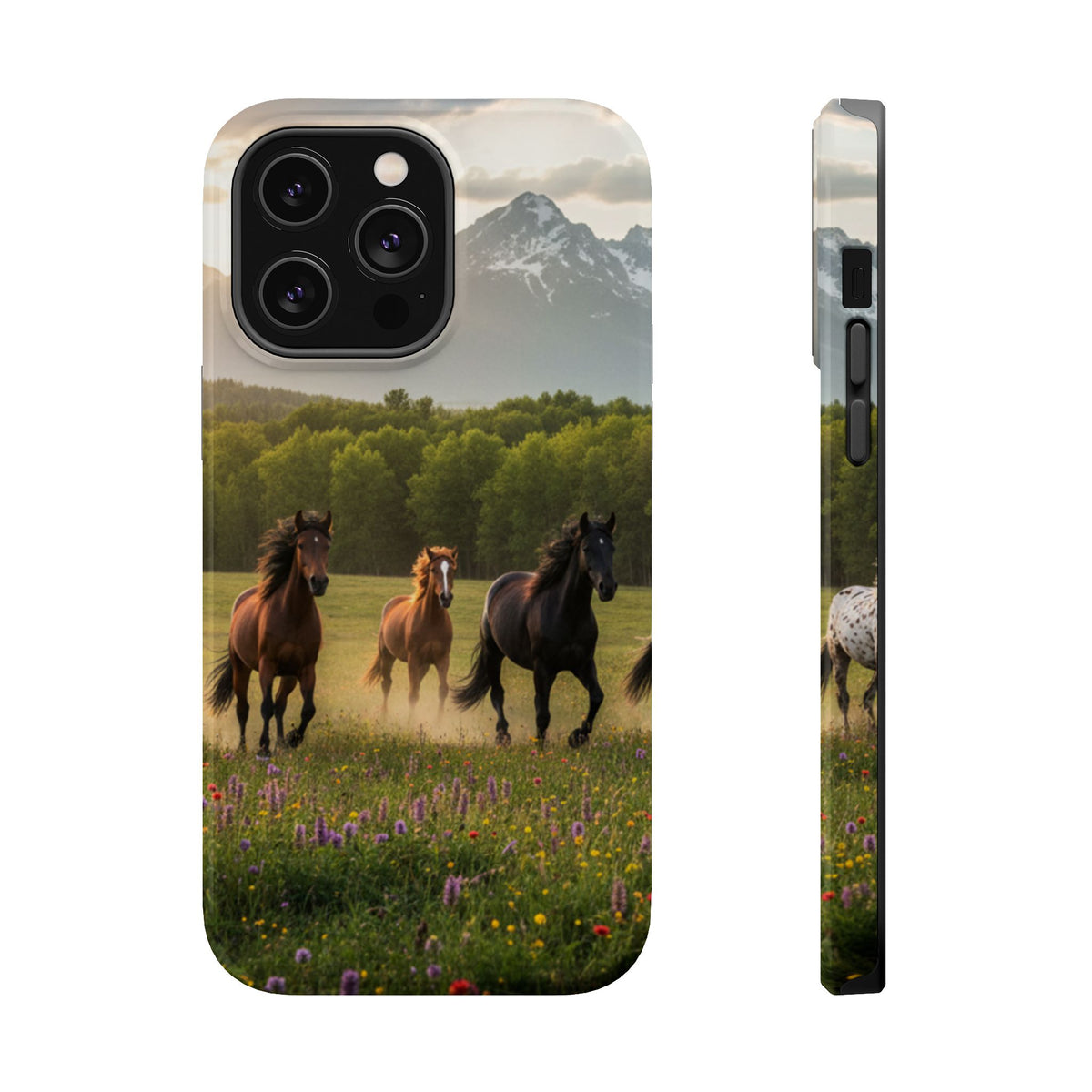 Running Horses Phone Case | Magnetic Impact-Resistant Case