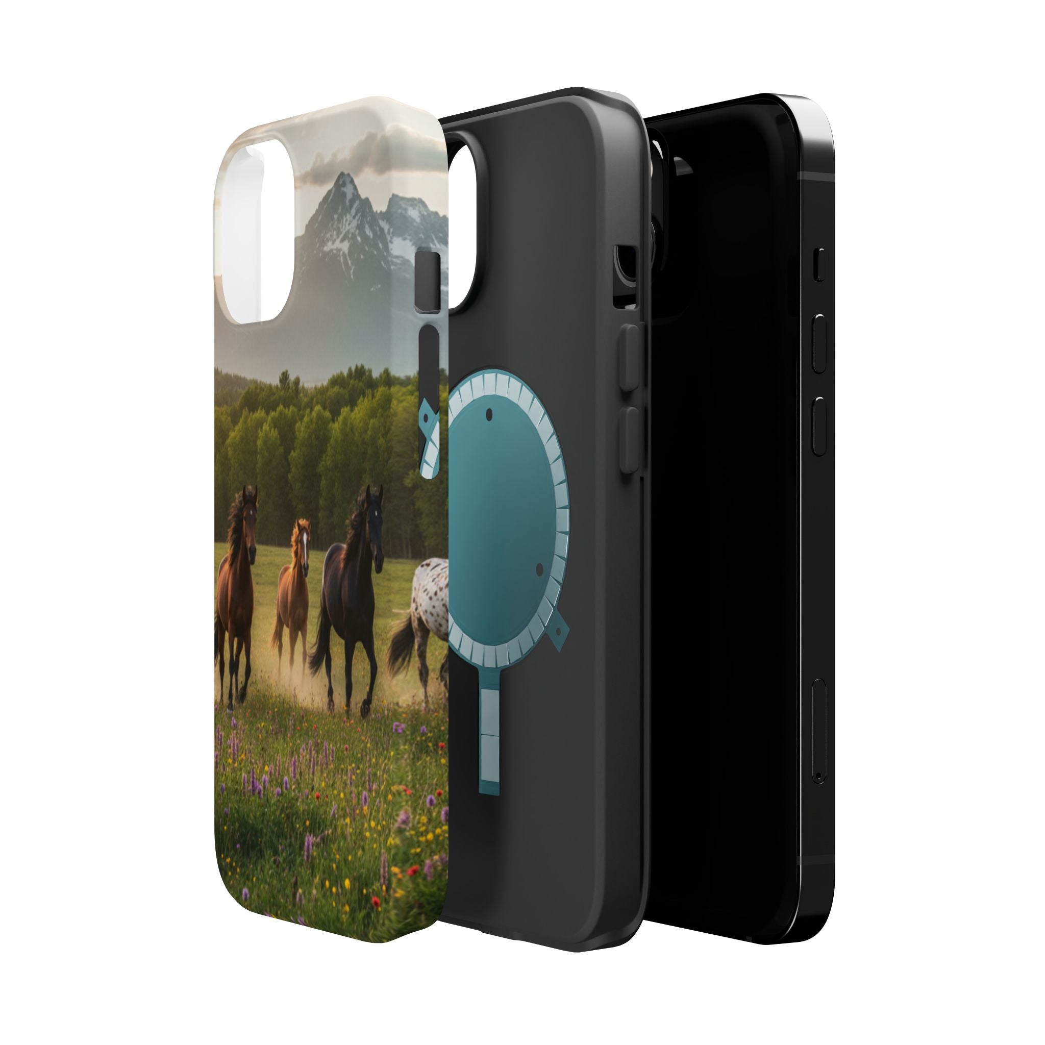 Running Horses Phone Case | Magnetic Impact-Resistant Case