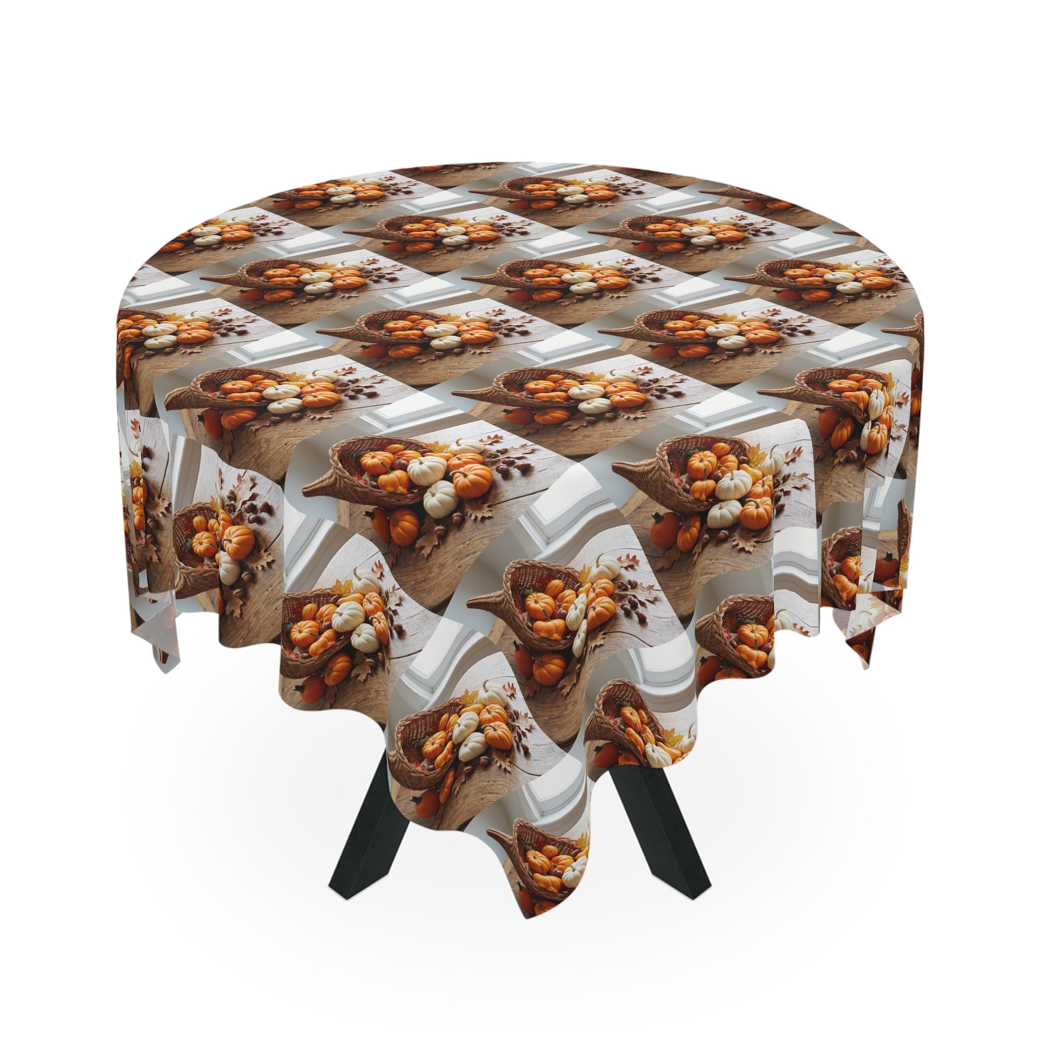 Fall Cornucopia Tablecloth / Harvest Thanksgiving Autumn Pumpkin