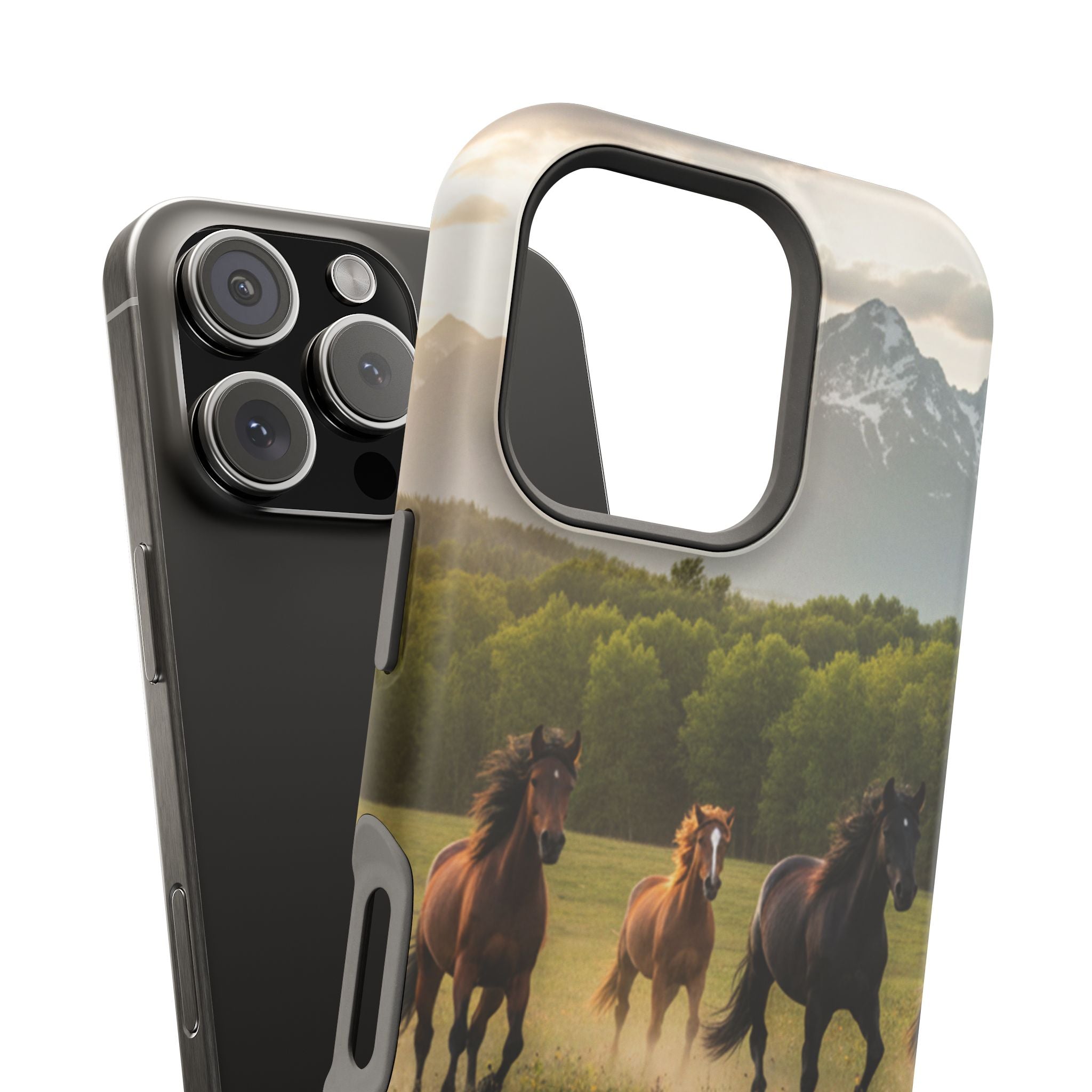 Running Horses Phone Case | Magnetic Impact-Resistant Case