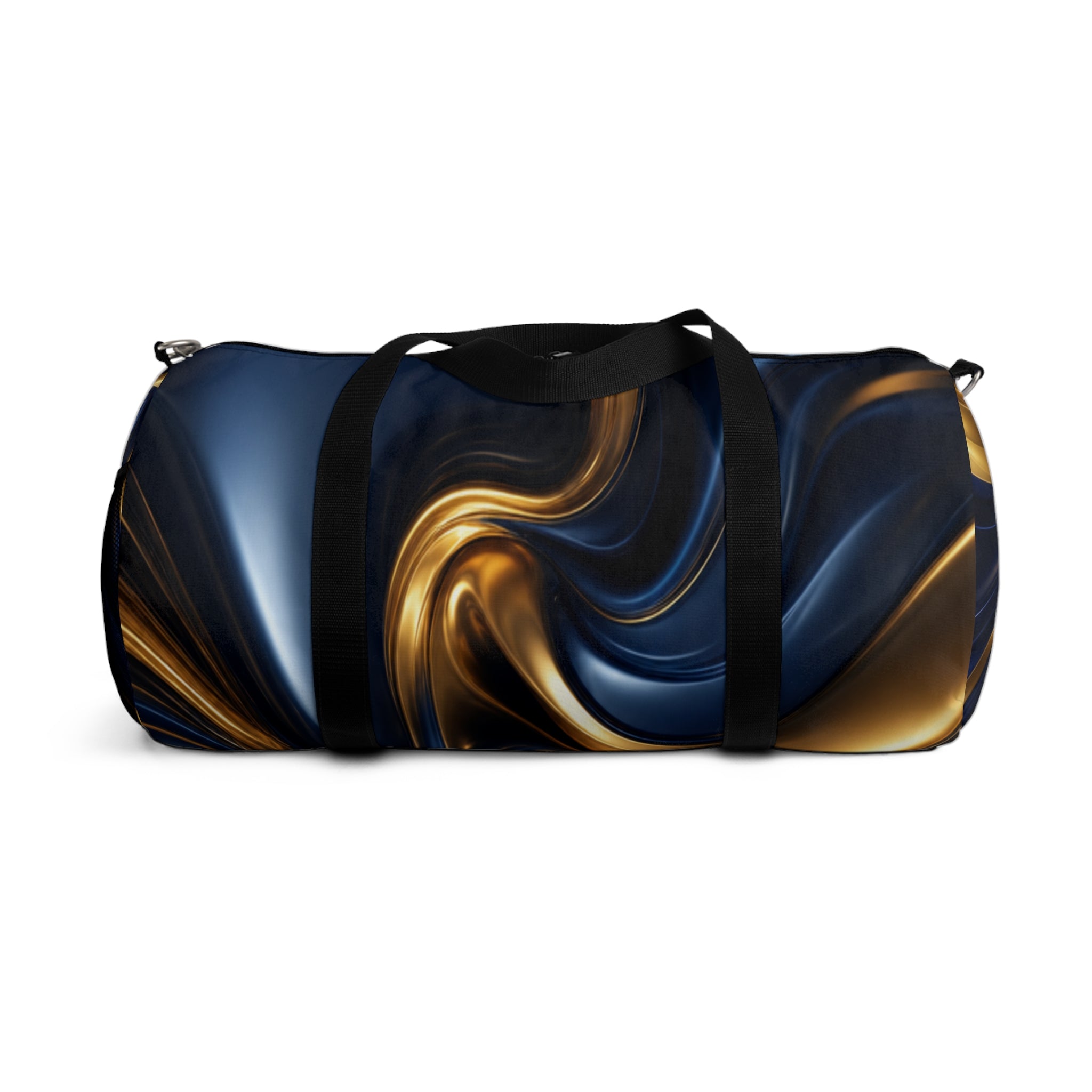 Navy & Gold Marble Duffle Bag — Luxury Travel Gym Bag