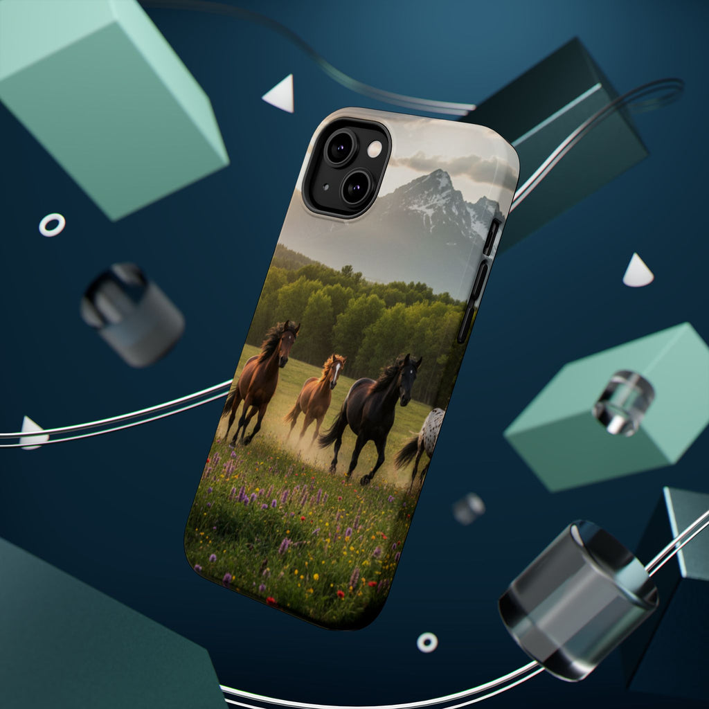 Running Horses Phone Case | Magnetic Impact-Resistant Case