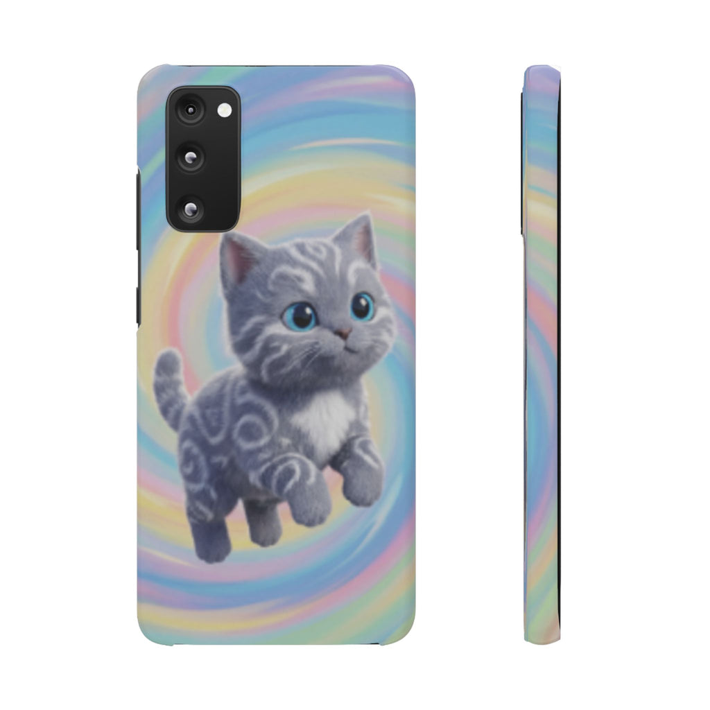 Gray Kitten Illustration Phone Case | Snap Case