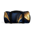 Navy & Gold Marble Duffle Bag — Luxury Travel Gym Bag