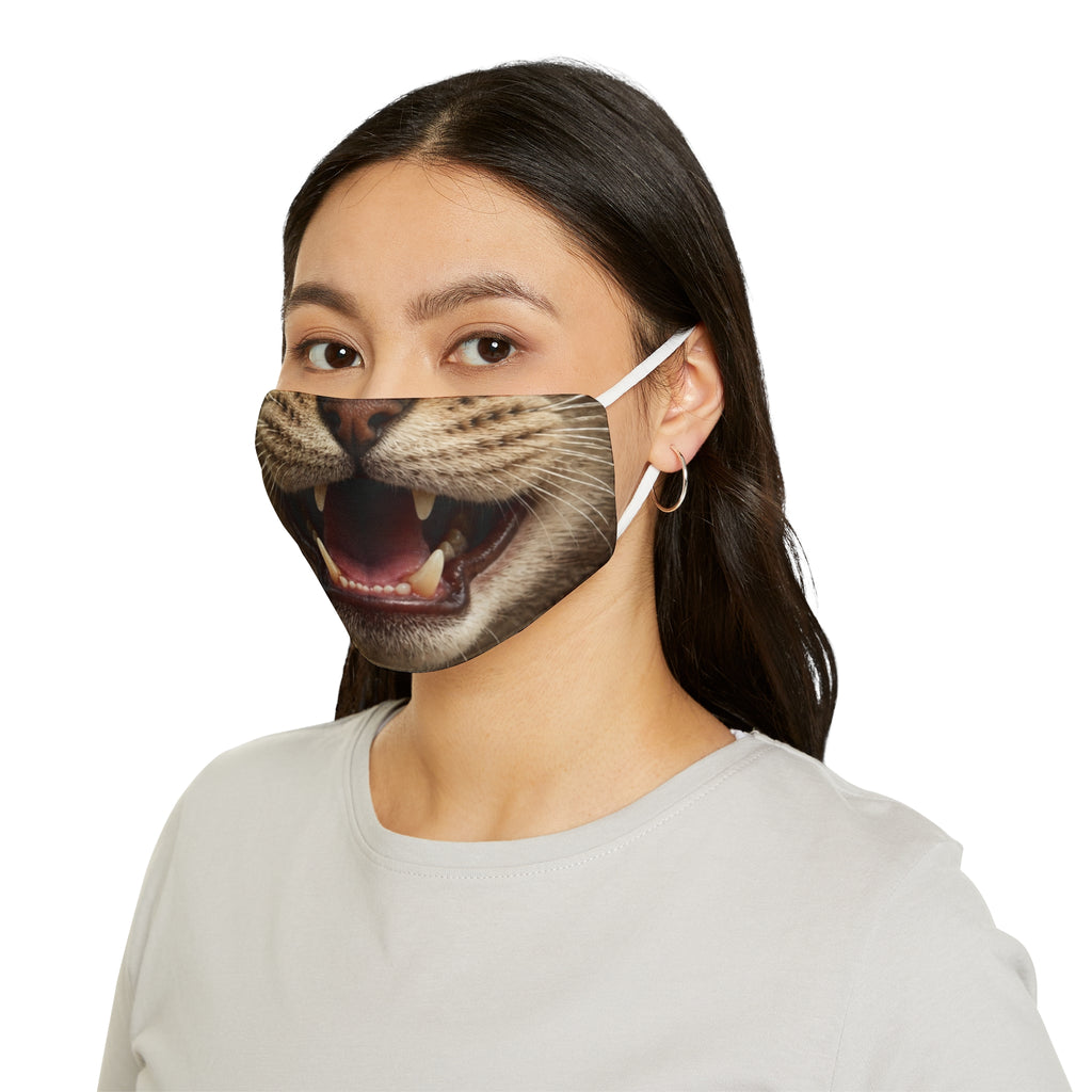 Cat Mouth Face Mask Snug-Fit Polyester Face Mask | Cute Cat Teeth Design
