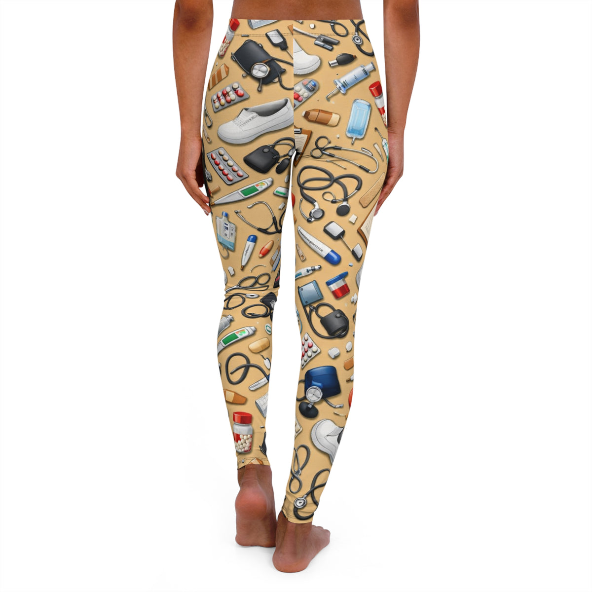 Medical Tools Pattern Leggings | Stethoscope Nurse & Doctor AOP Leggings