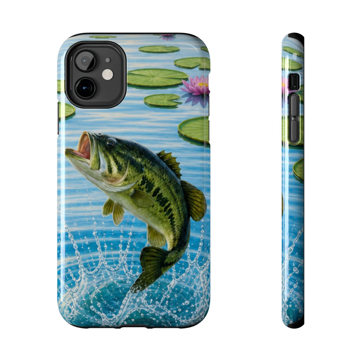 Largemouth Bass Jumping Phone Case | Tough Phone Case