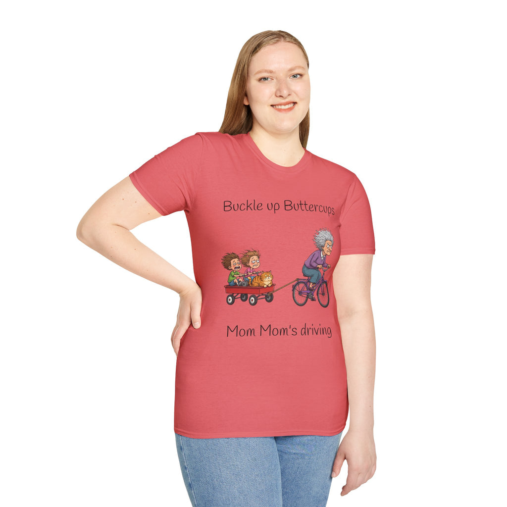 T-Shirt Buckle Up Buttercups Mom Mom Driving| Funny Grandma Tee
