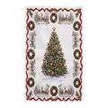Holiday Wreath & Reindeer Festive Table Cloth