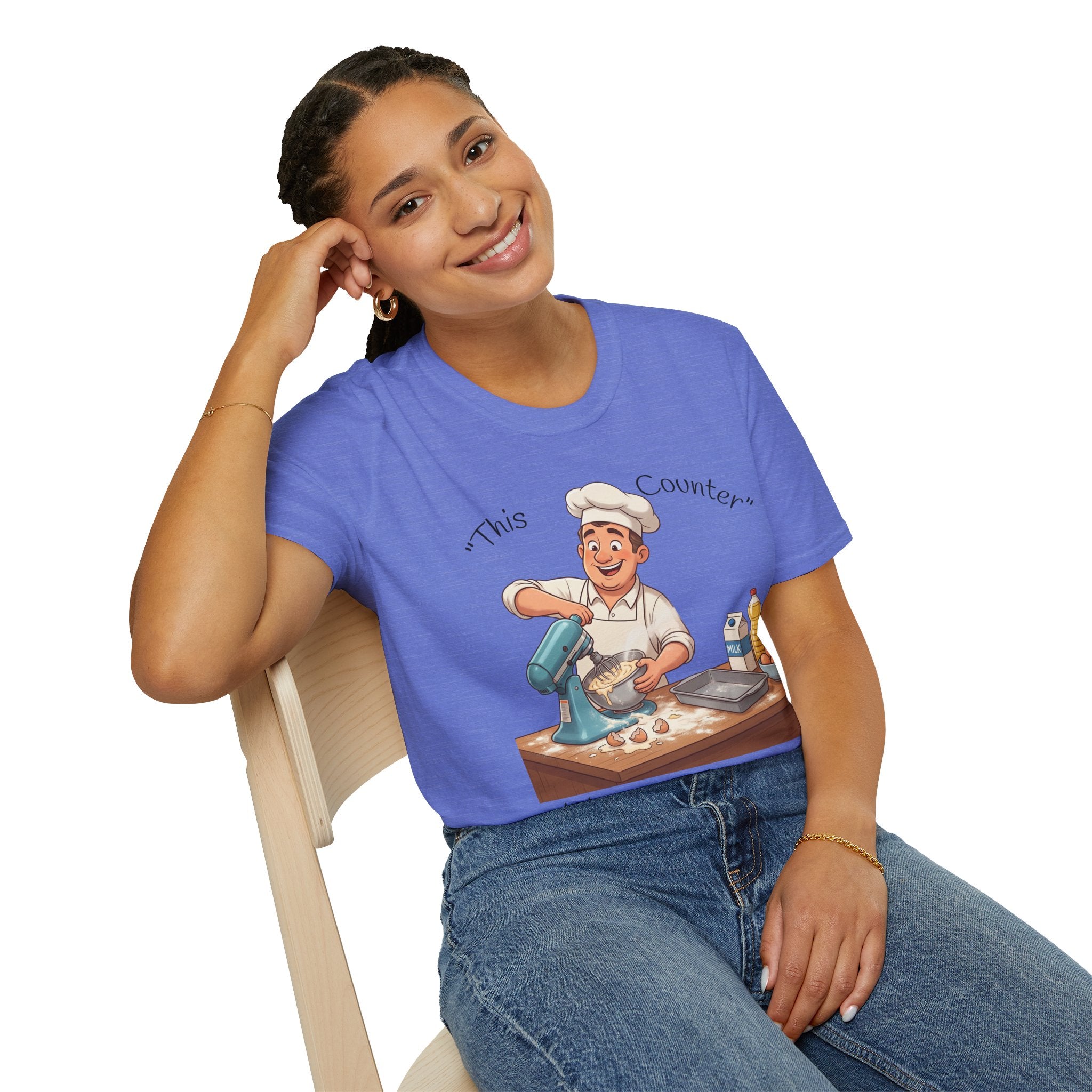 This Counter Didn't Stand a Chance Unisex Graphic T-Shirt – Funny Baking Chef Cotton Tee