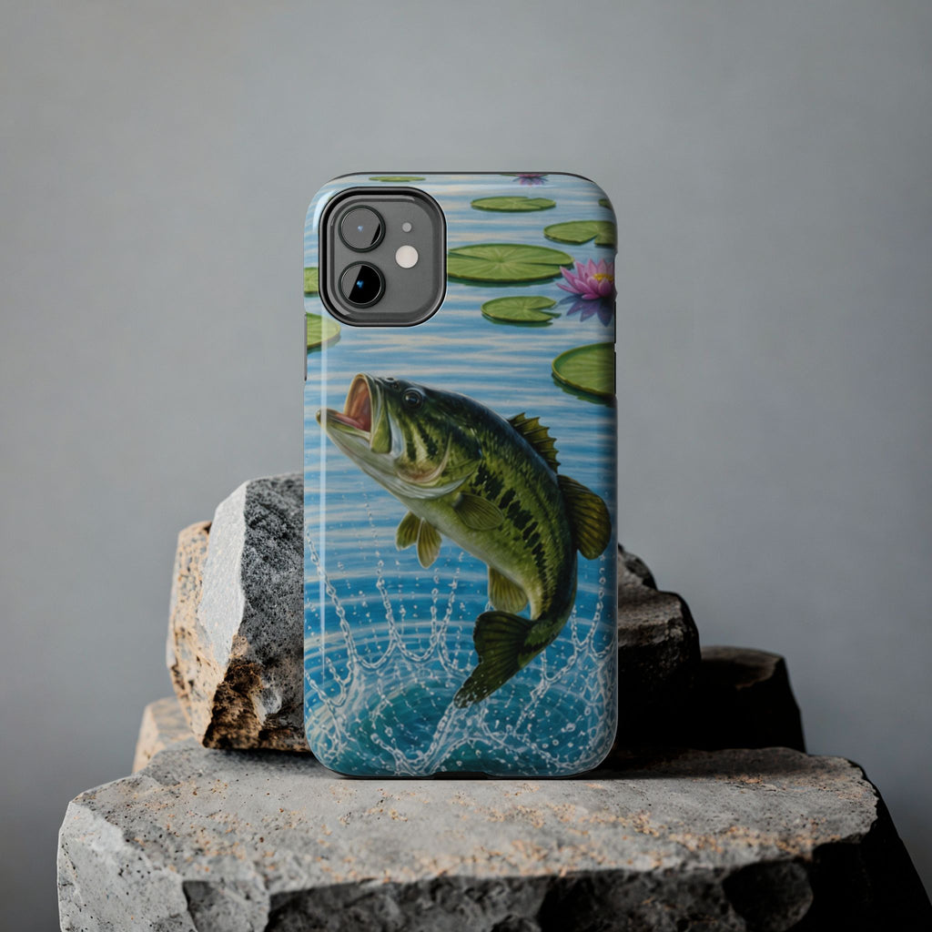 Largemouth Bass Jumping Phone Case | Tough Phone Case