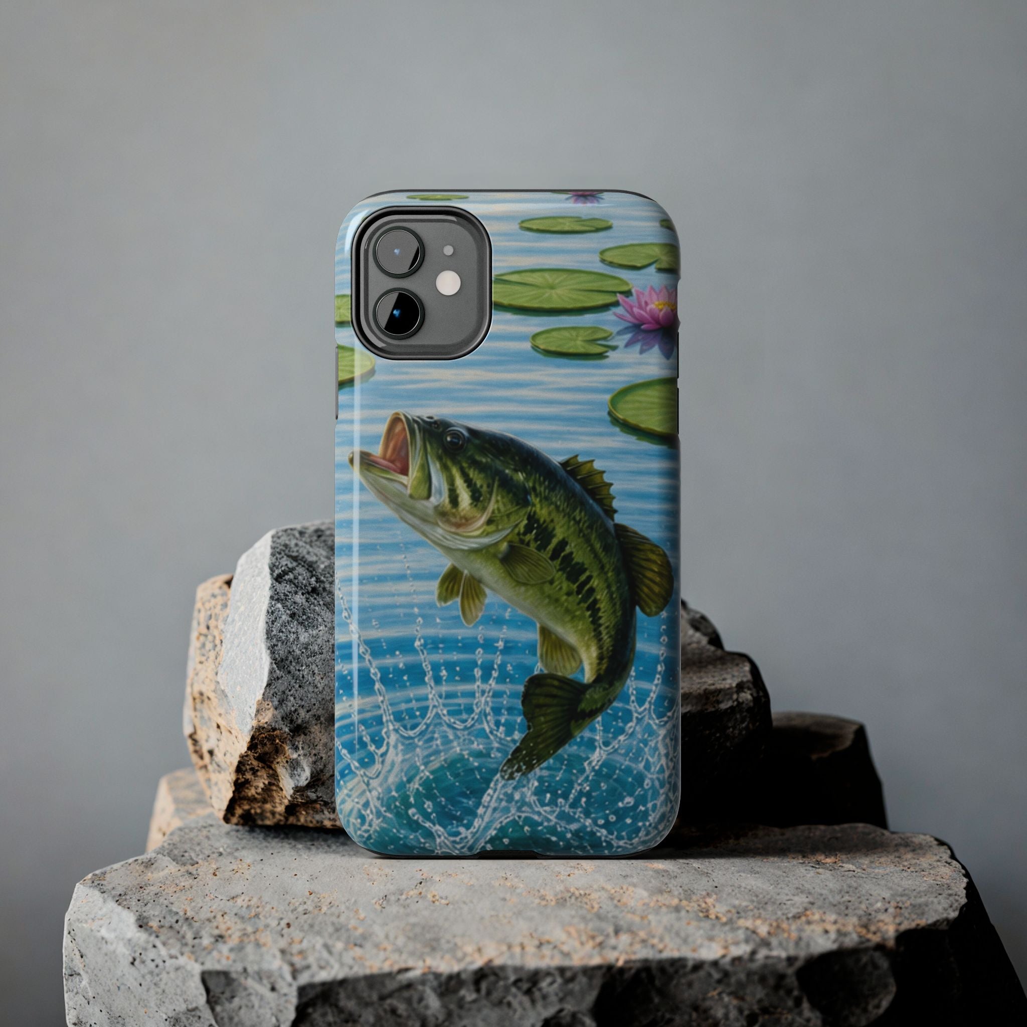 Largemouth Bass Jumping Phone Case | Tough Phone Case