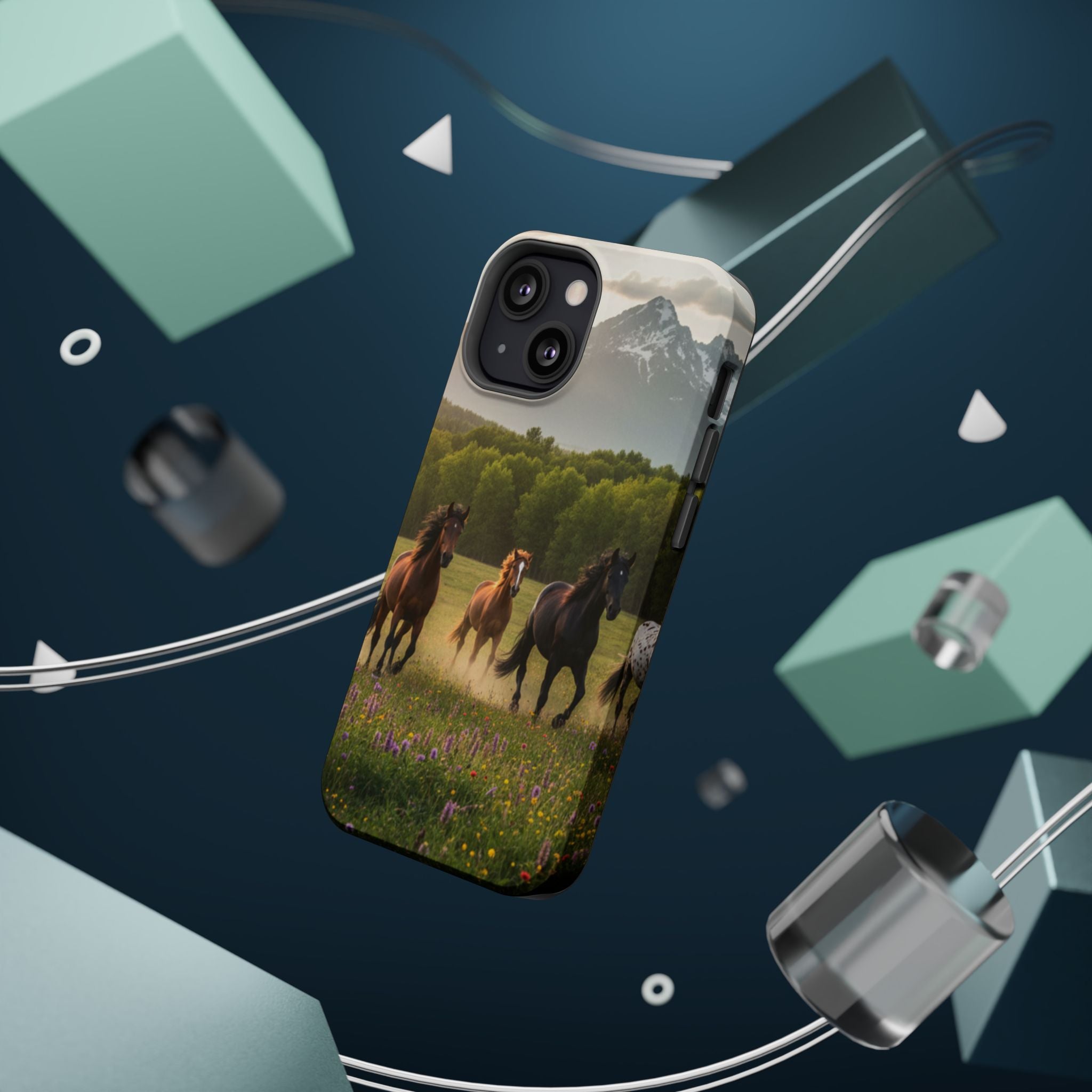 Running Horses Phone Case | Magnetic Impact-Resistant Case