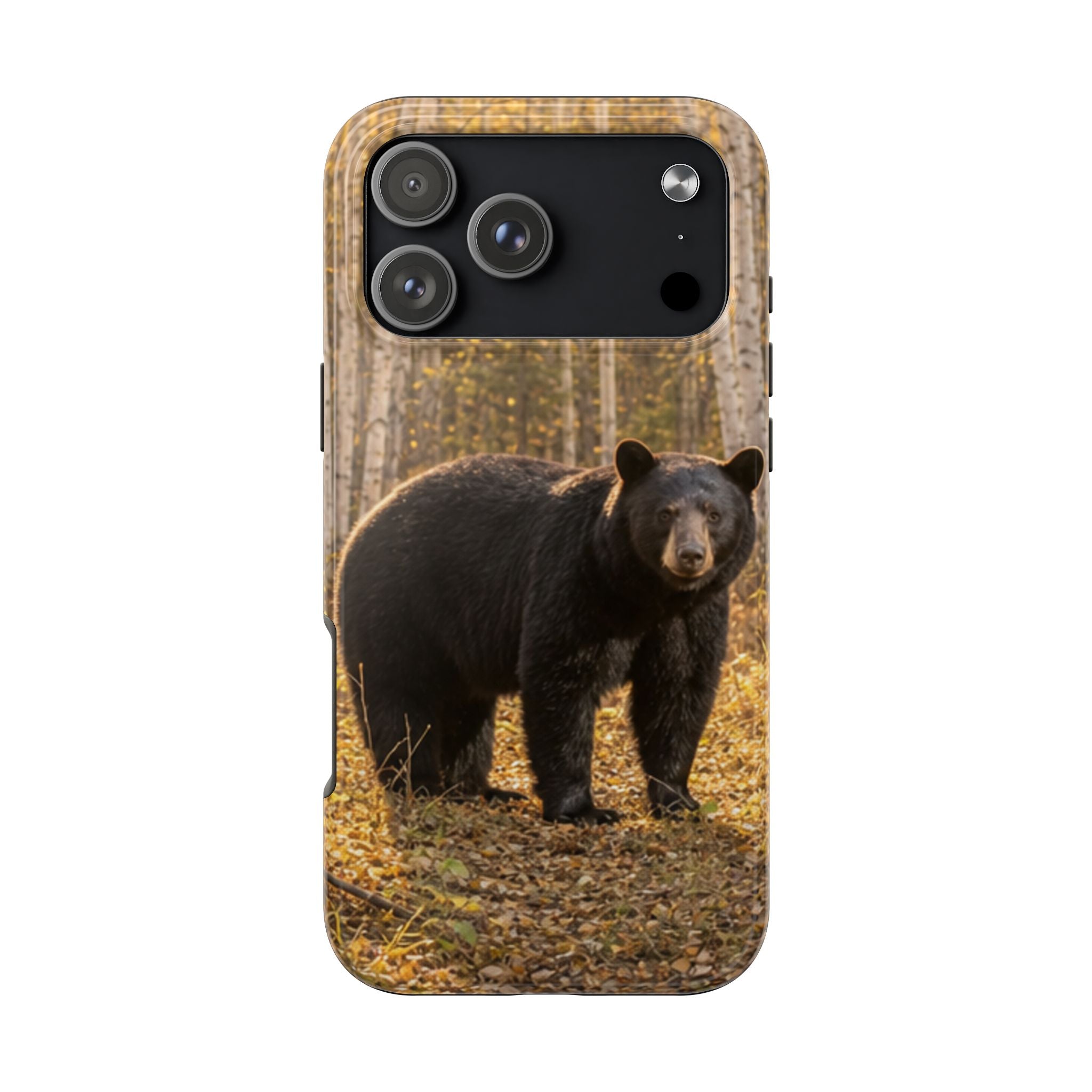 Black Bear Forest Phone Case | Tough Phone Case