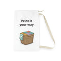 Laundry Basket Illustration Laundry Bag | Printed Canvas Laundry Sack