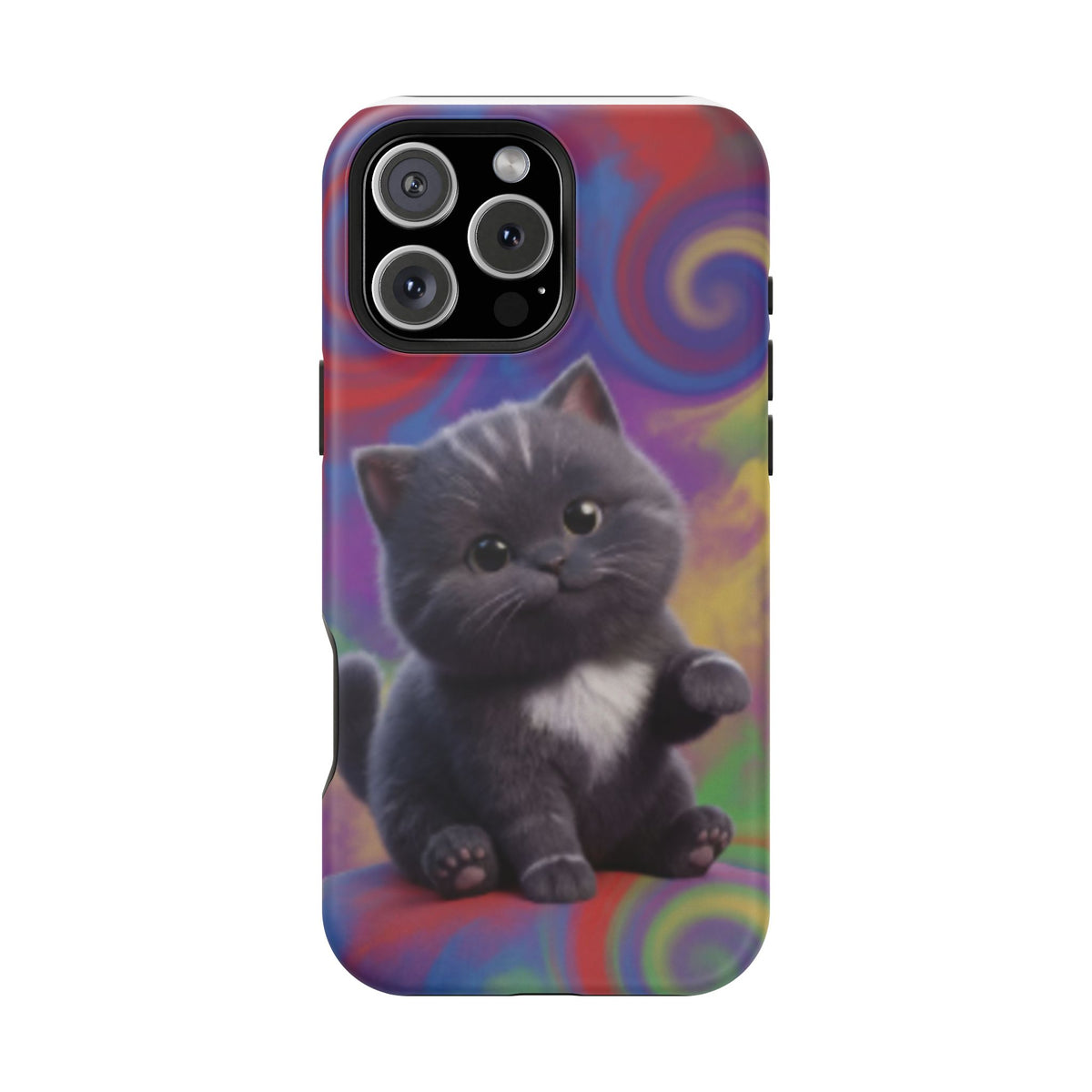 Kawaii Gray Kitten phone case | Impact-Resistant Case