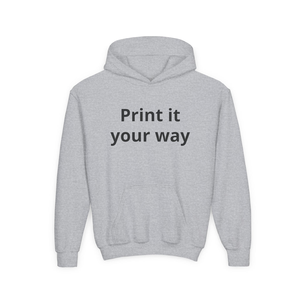Print It Your Way Kids Graphic Hoodie – Customizable Youth Heavy Blend Hooded Sweatshirt