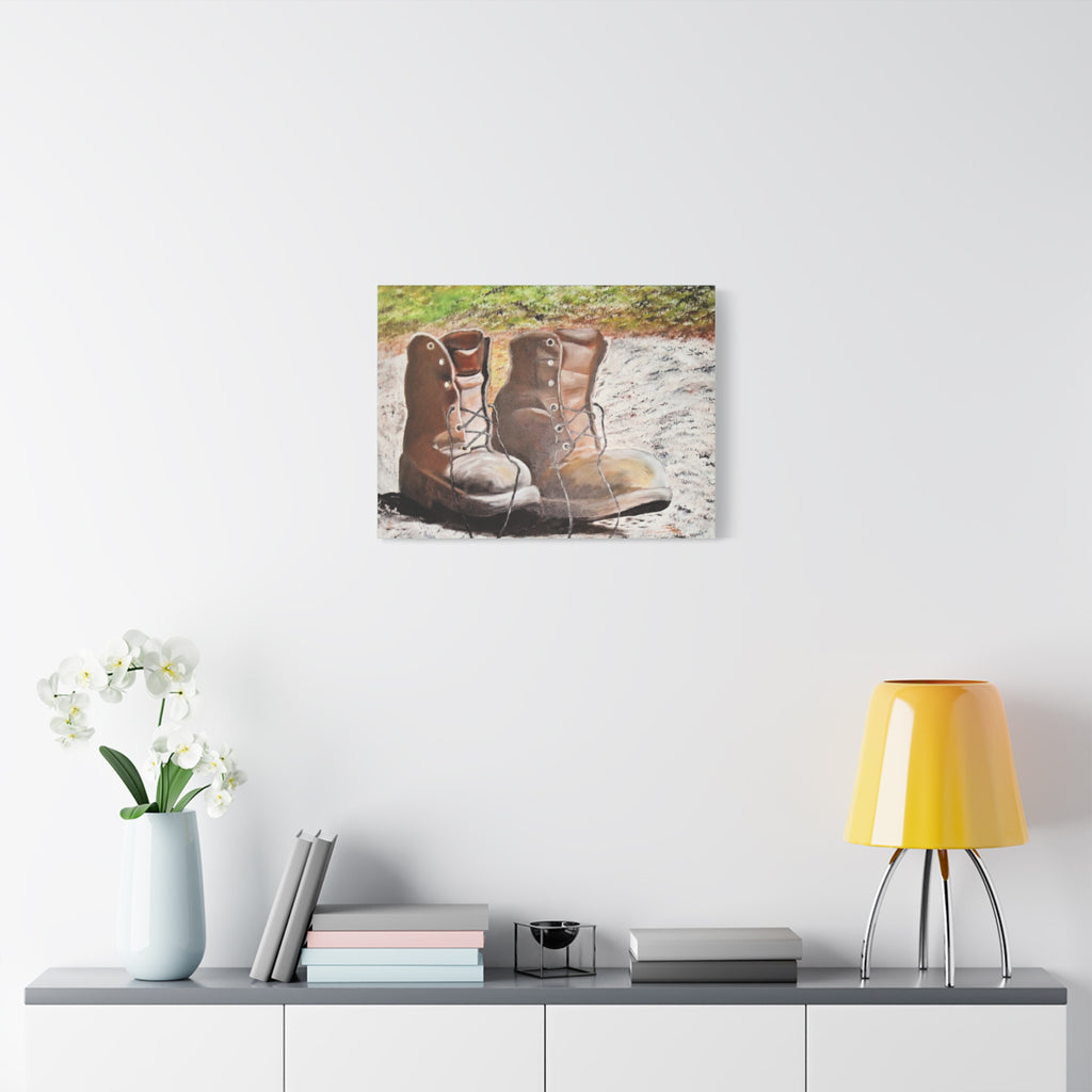 New Leather Boots/ Matte Canvas