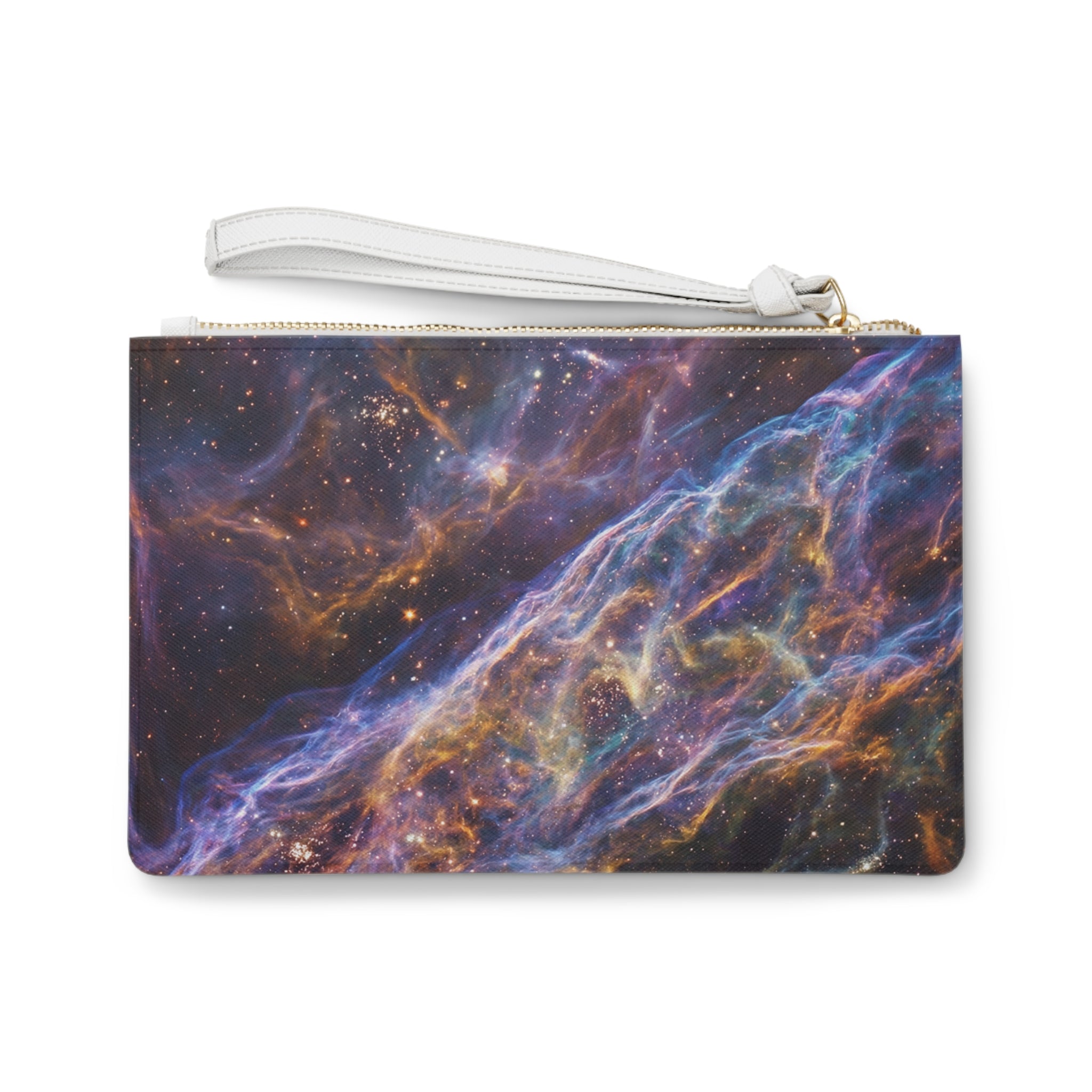 Galaxy Nebula Clutch Bag / Cosmic Space Print Wristlet