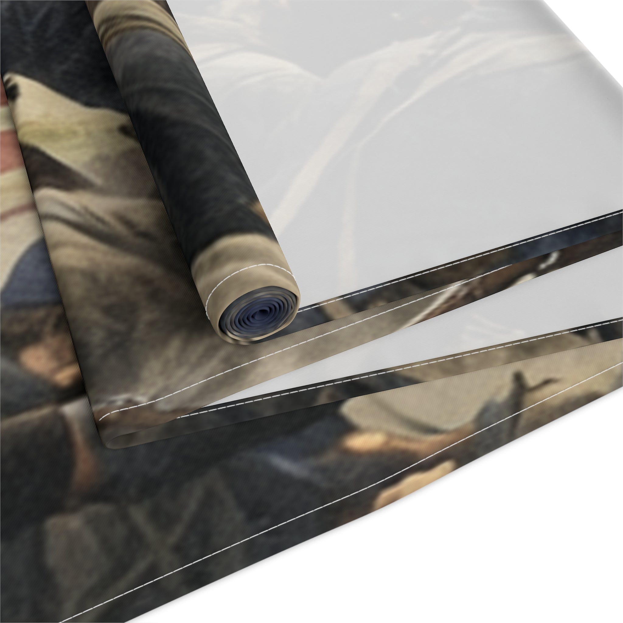 Civil War Soldiers Table Runner | Historical Battle Scene