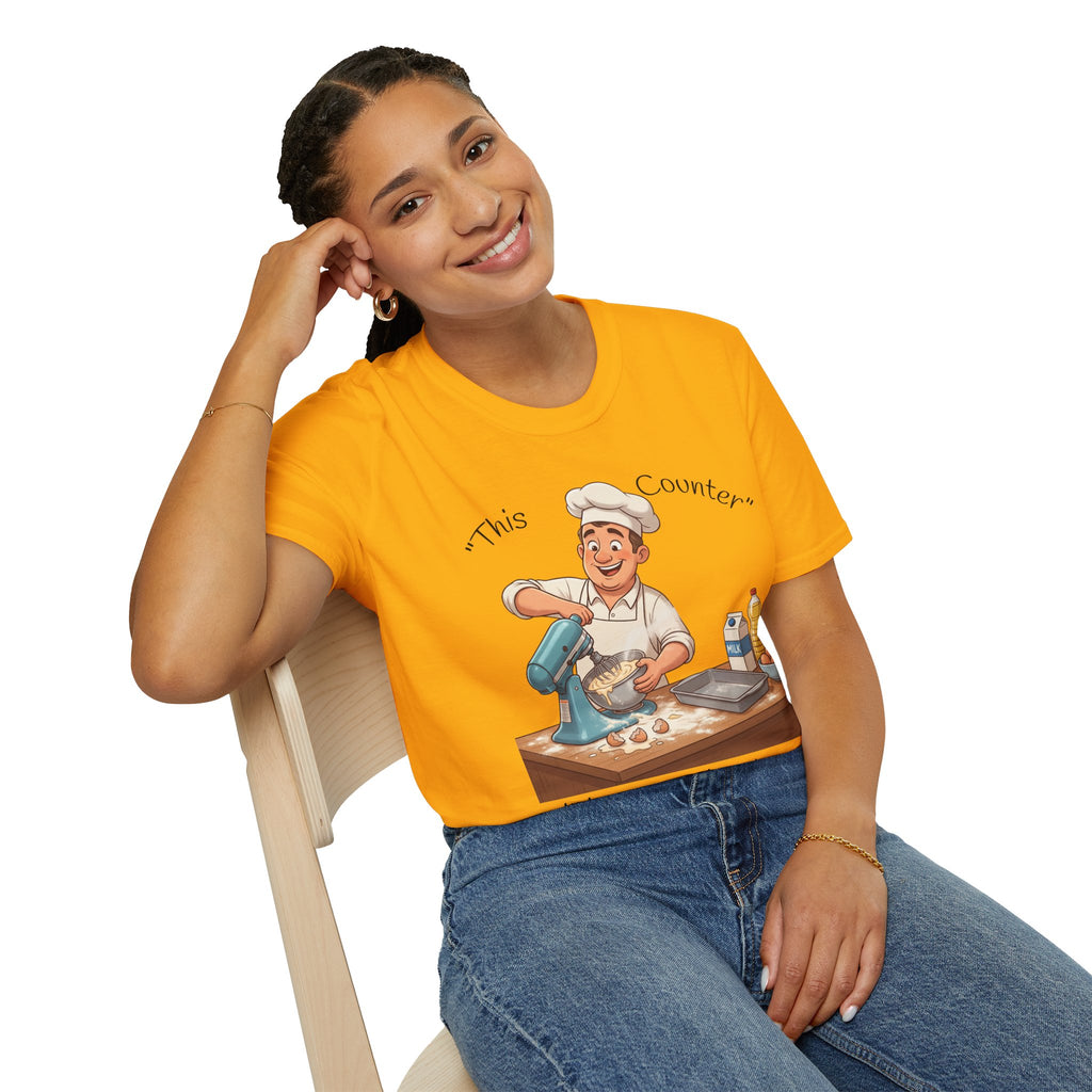 This Counter Didn't Stand a Chance Unisex Graphic T-Shirt – Funny Baking Chef Cotton Tee