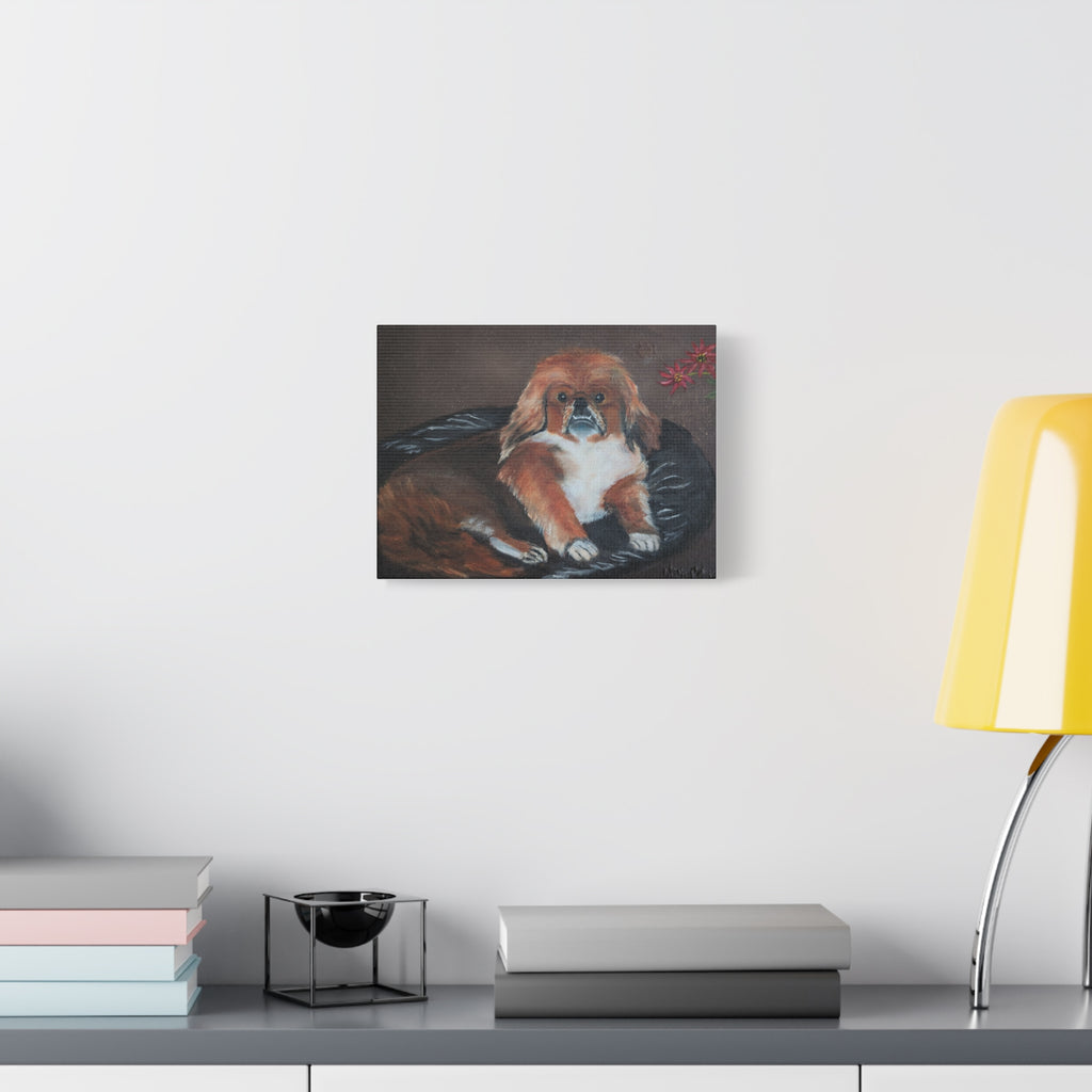 Pekingese Dog Portrait Canvas/Pet Art Matte Stretched