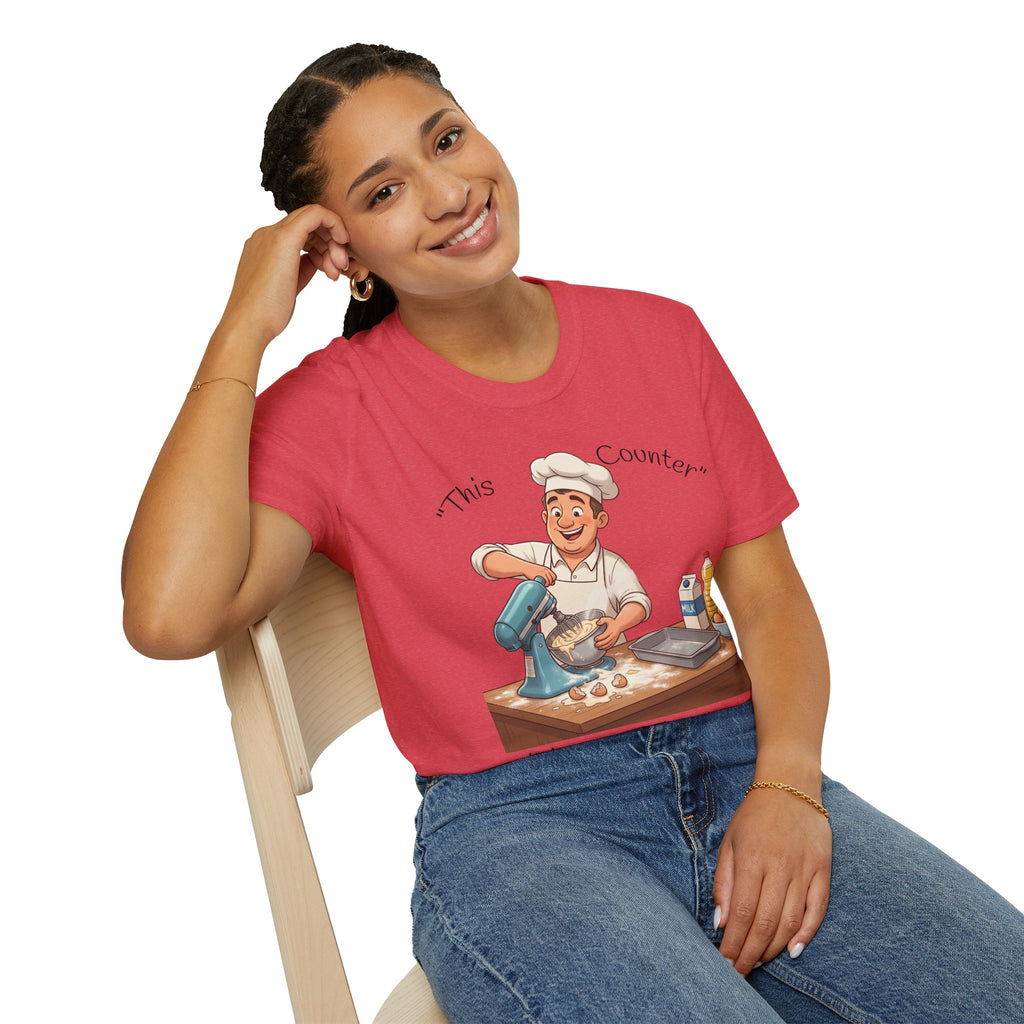 This Counter Didn't Stand a Chance Unisex Graphic T-Shirt – Funny Baking Chef Cotton Tee