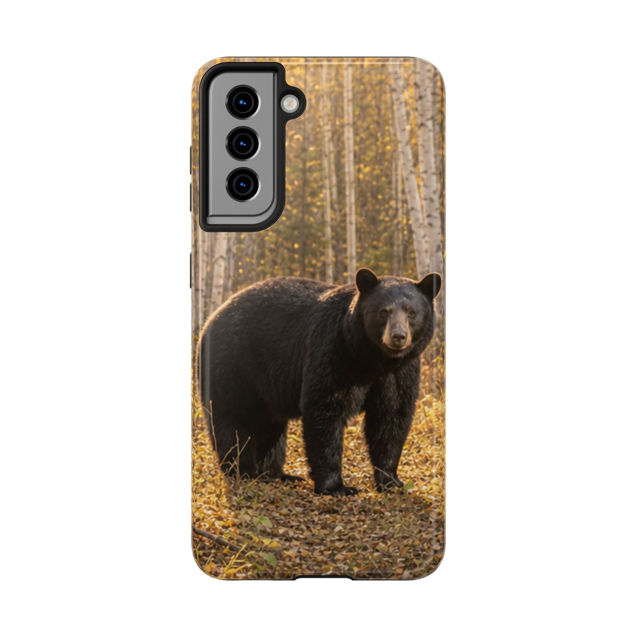 Black Bear Forest Phone Case | Tough Phone Case