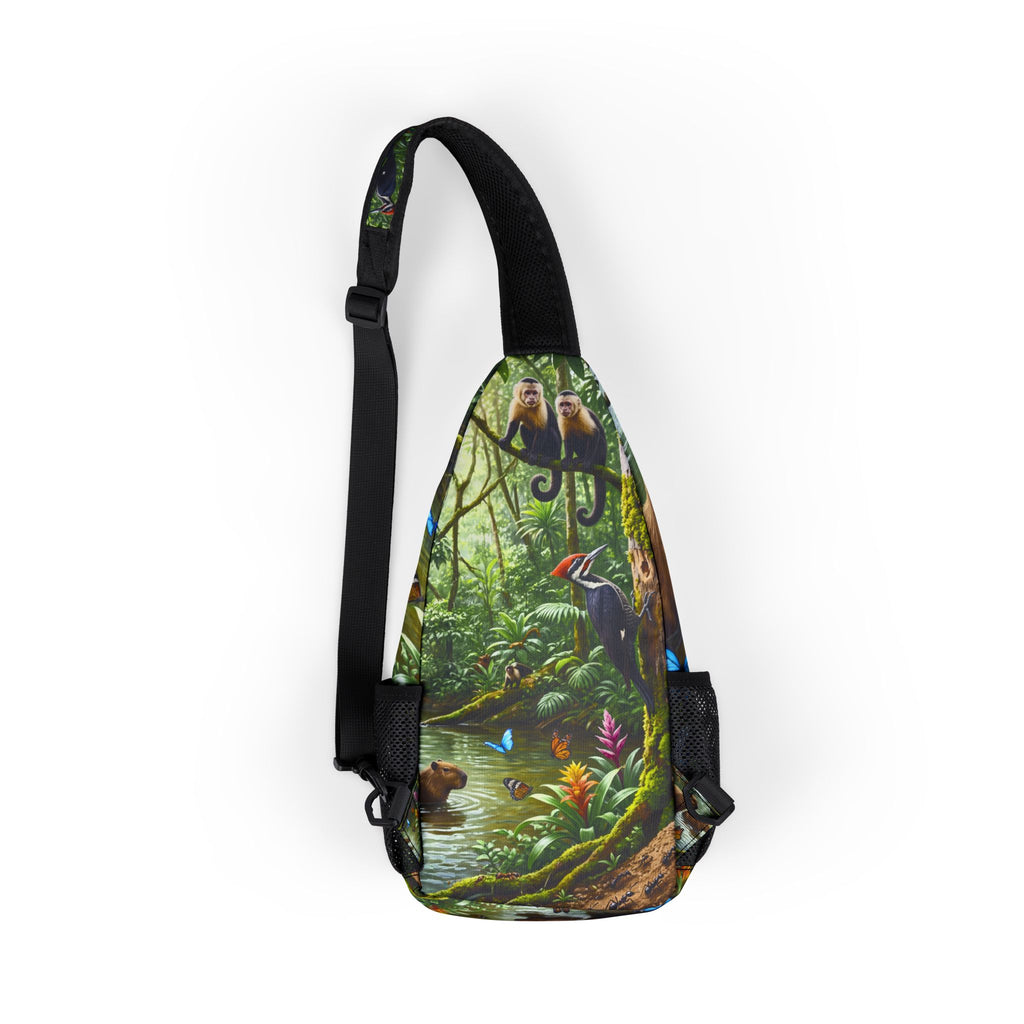 Forest Animals Chest Bag | Jungle Scene Sling Pack