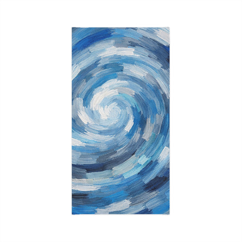 Blue Swirl Pattern Neck Gaiter | Abstract Spiral Design, Lightweight