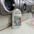 Laundry Day Illustration Laundry Bag | Cartoon Laundromat Print