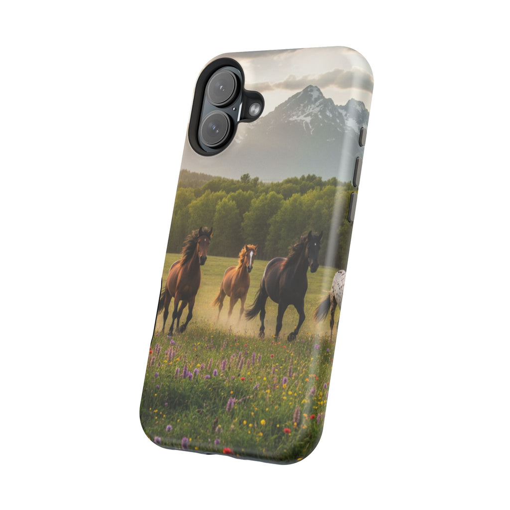 Running Horses Phone Case | Magnetic Impact-Resistant Case